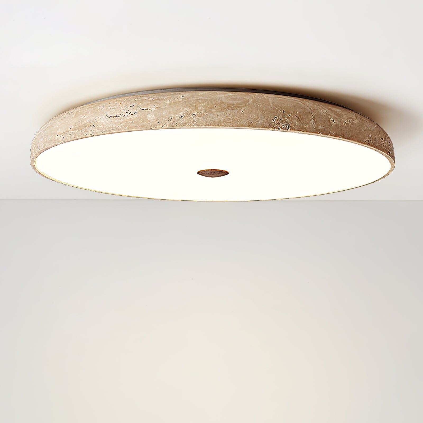 Orzoror Minimalist Travertine Ceiling Light-Neutral Decor