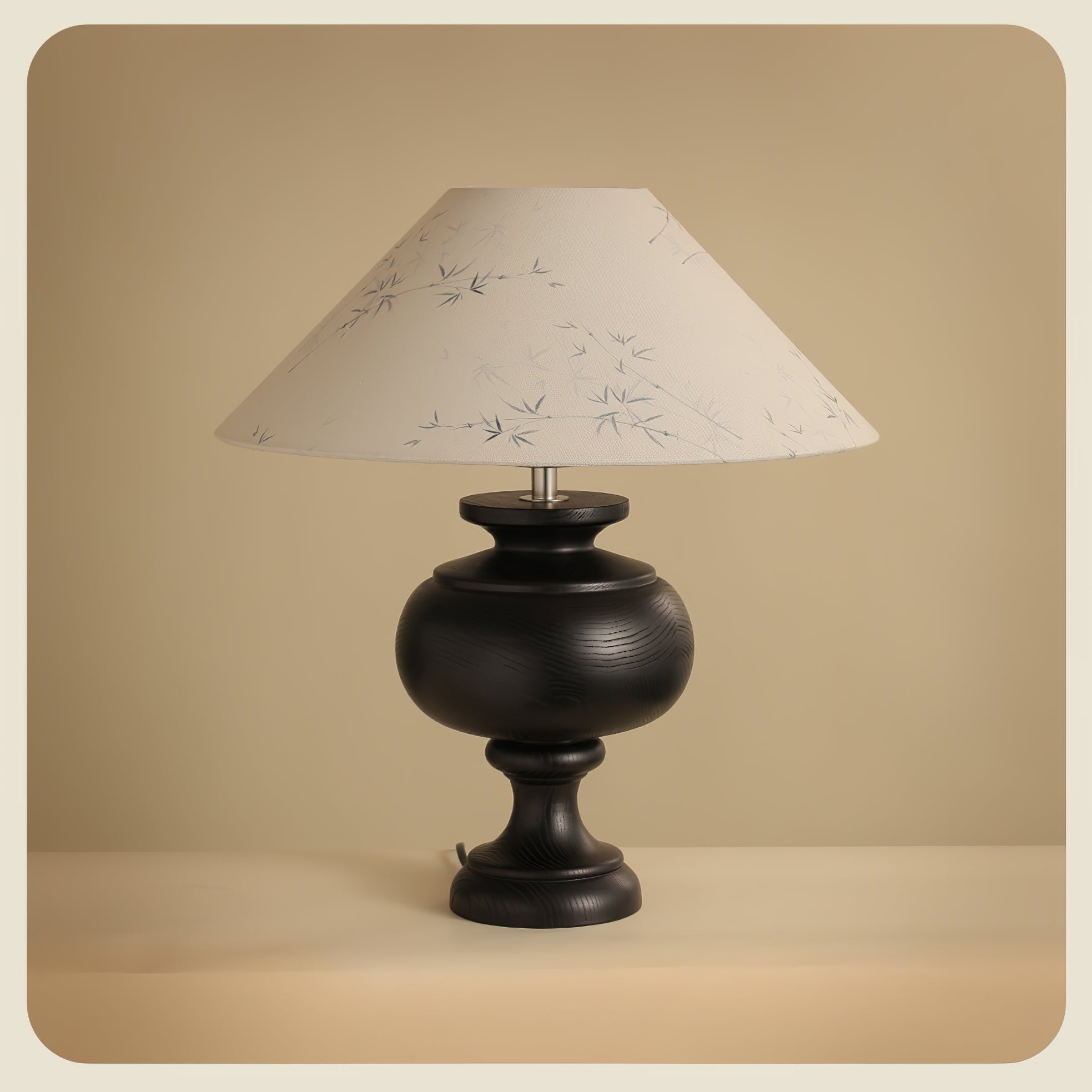 Culiril Oriental Fabric Table Lamp-Neutral Decor