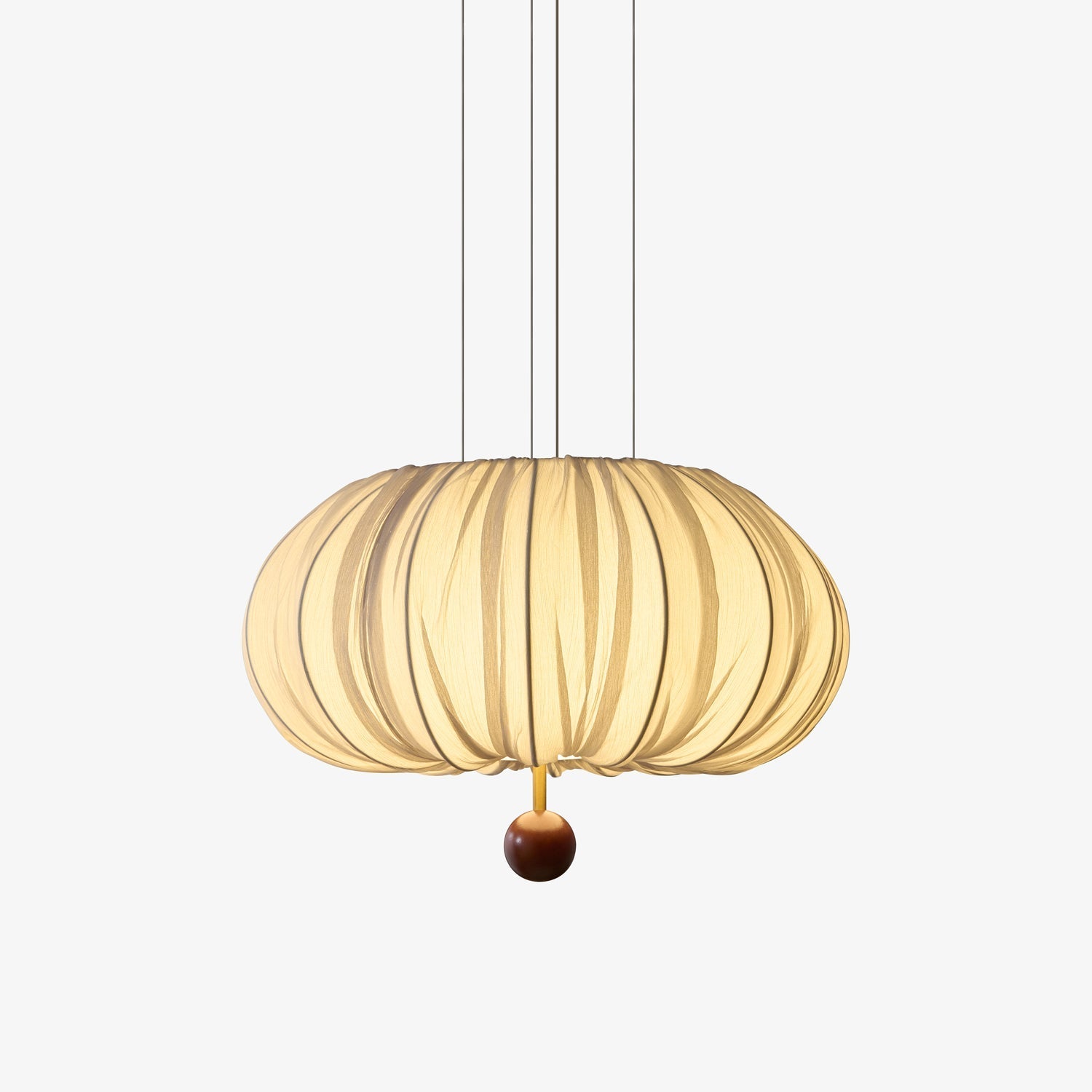 Vasilen Premium Nordic Art Balloon Wood Fabric Ceiling Light-Neutral Decor