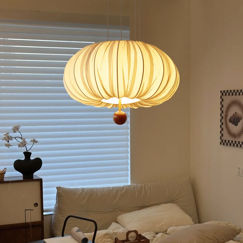 Vasilen Premium Nordic Art Balloon Wood Fabric Ceiling Light-Neutral Decor