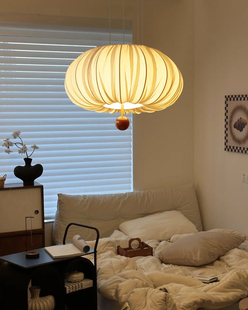Vasilen Premium Nordic Art Balloon Wood Fabric Ceiling Light-Neutral Decor