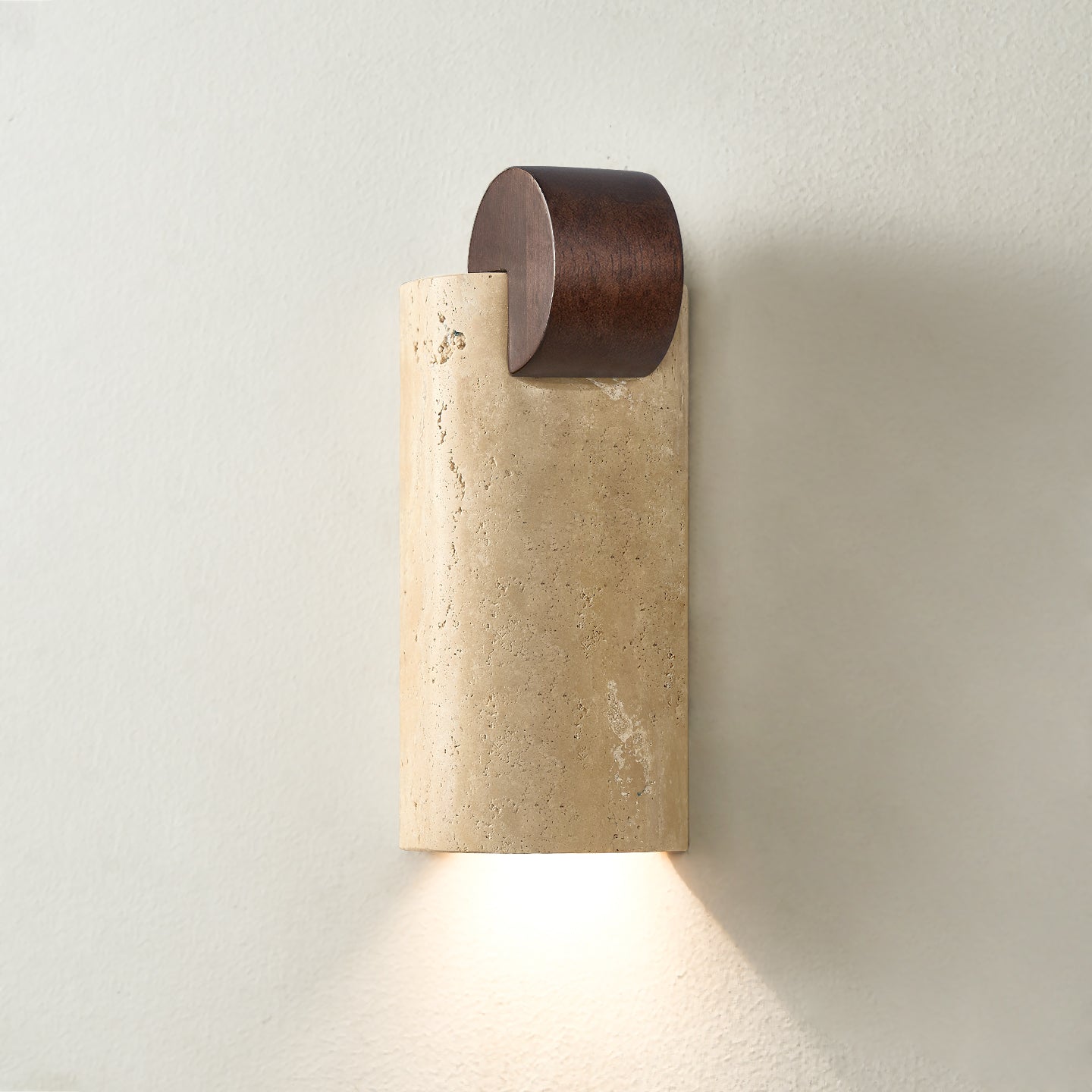 Velm Curve Yellow Travertine Wall Lamp-Neutral Decor