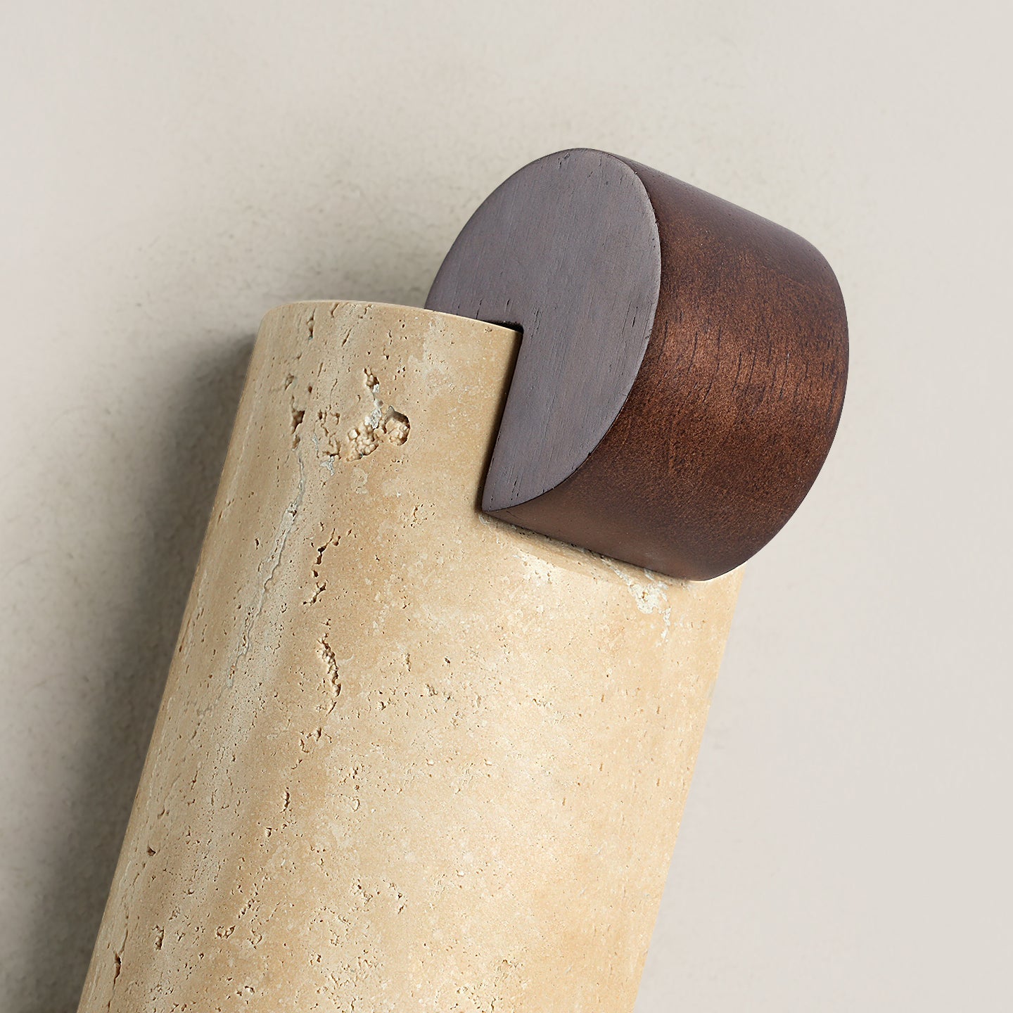 Velm Curve Yellow Travertine Wall Lamp-Neutral Decor
