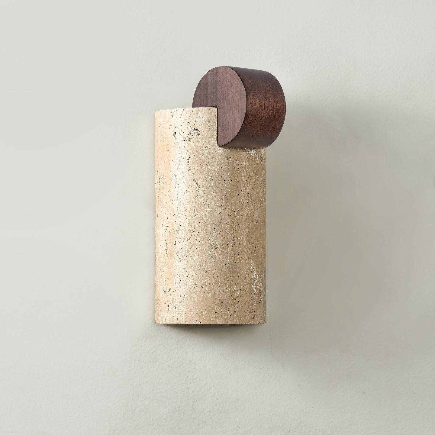Velm Curve Yellow Travertine Wall Lamp-Neutral Decor