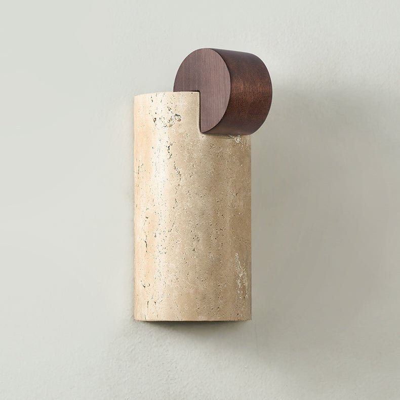 Velm Curve Yellow Travertine Wall Lamp-Neutral Decor