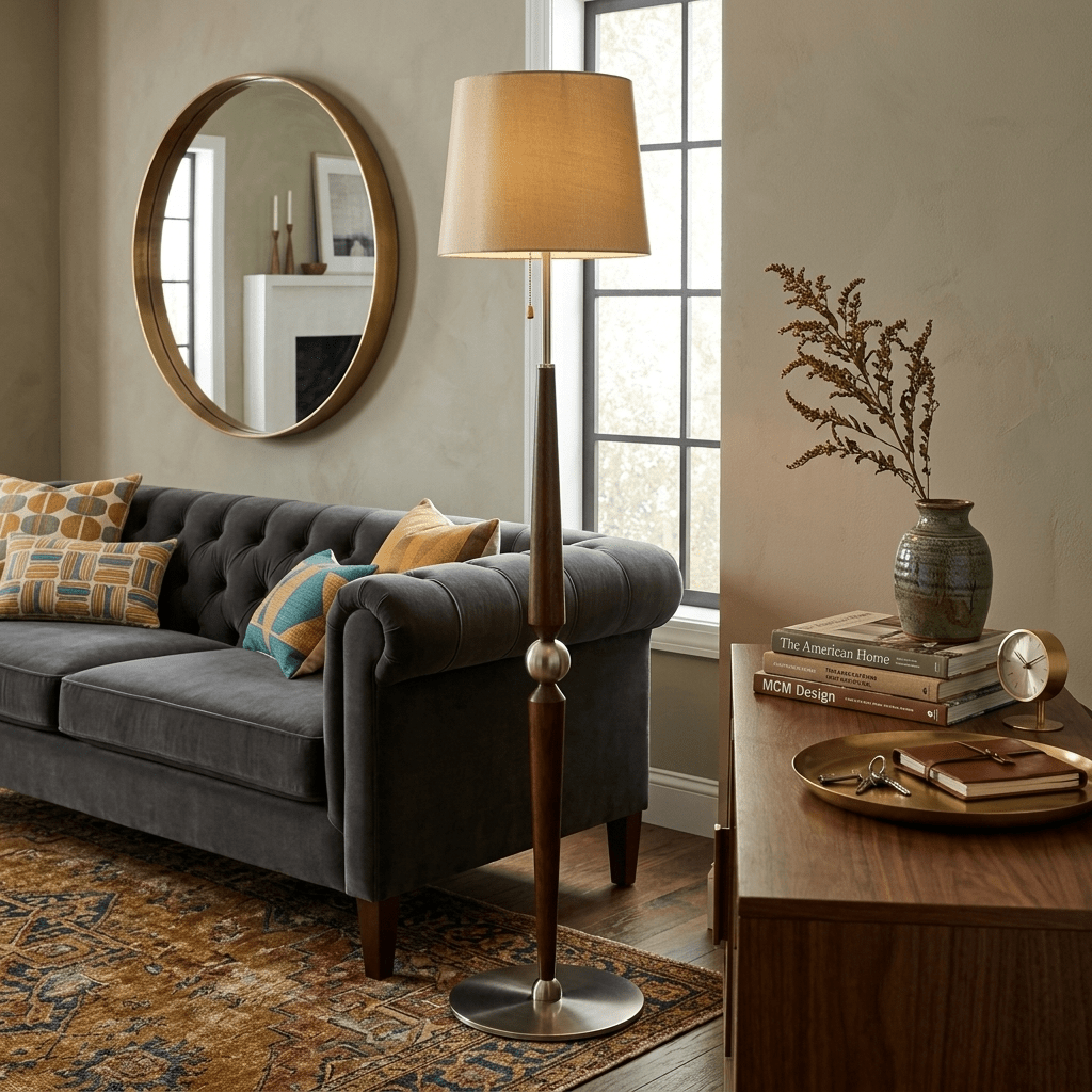 Solenne Sculpted Wood Floor Lamp-Neutral Decor