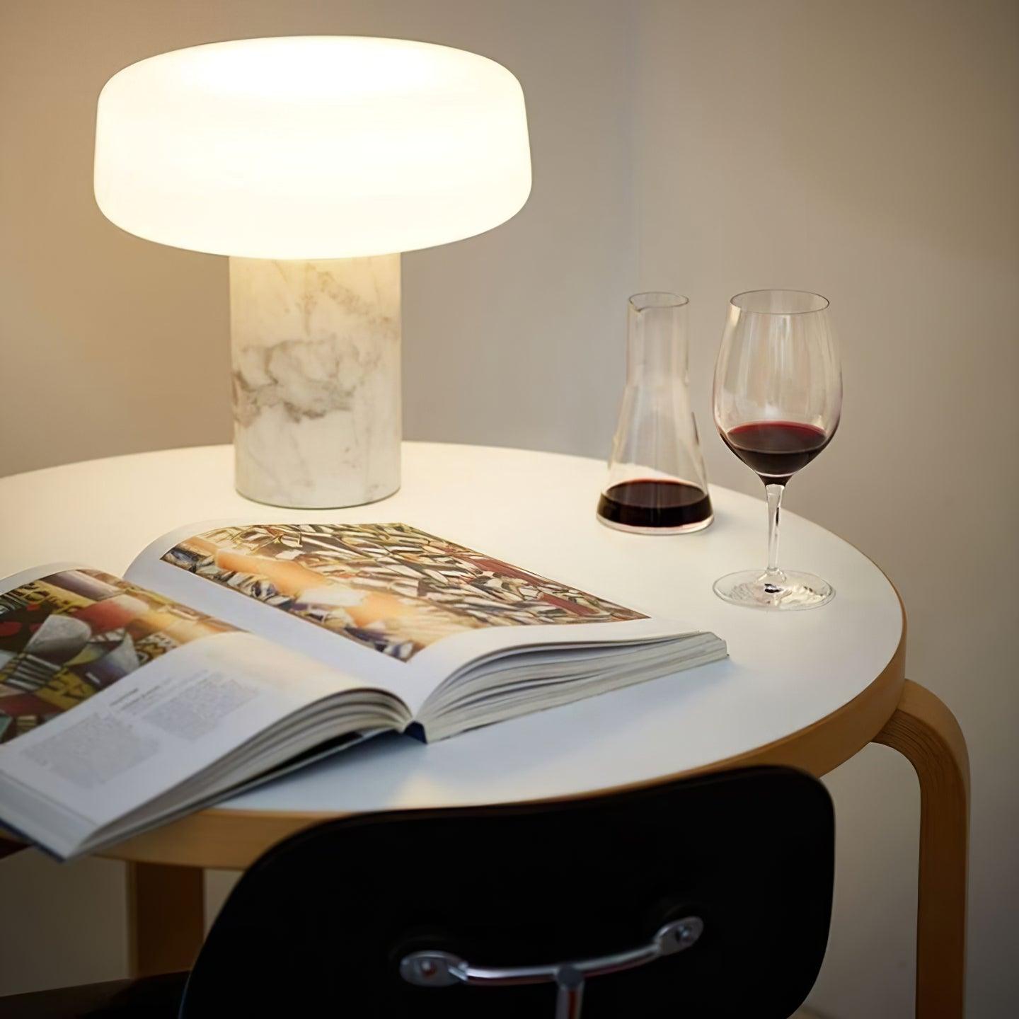 Erinilil Marble Base Table Lamp-Neutral Decor