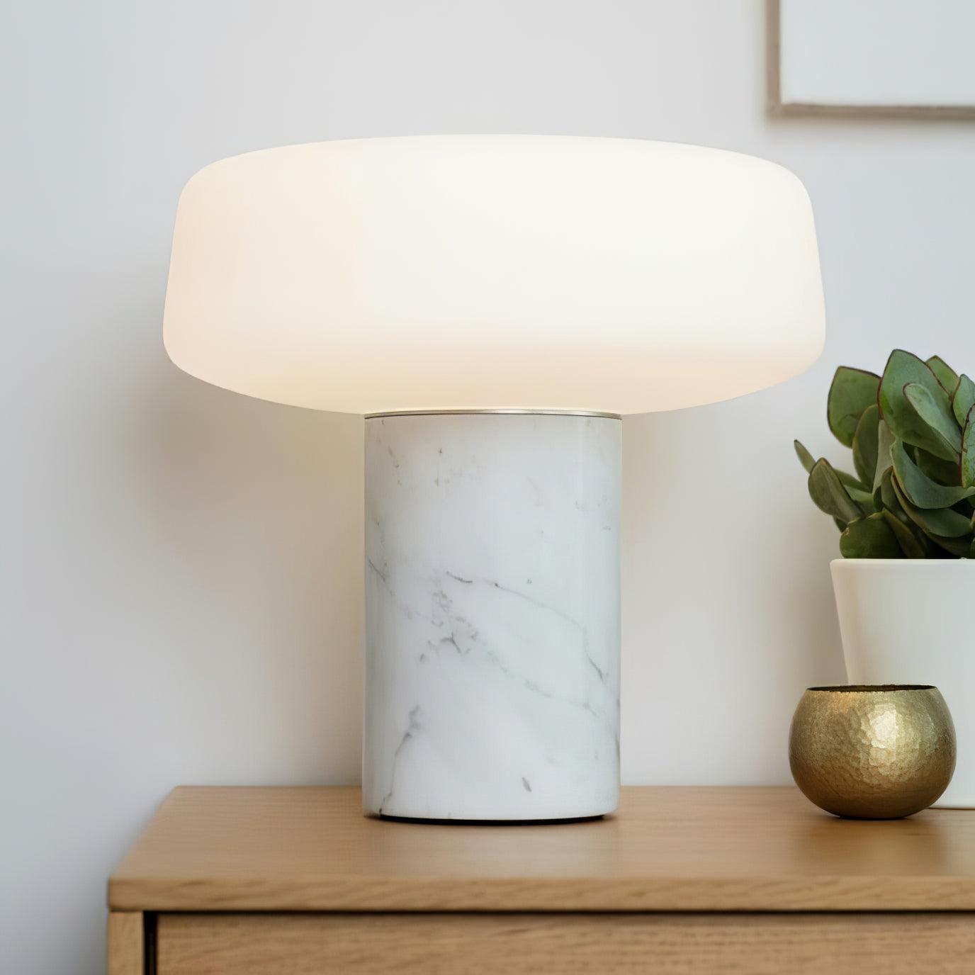 Erinilil Marble Base Table Lamp-Neutral Decor