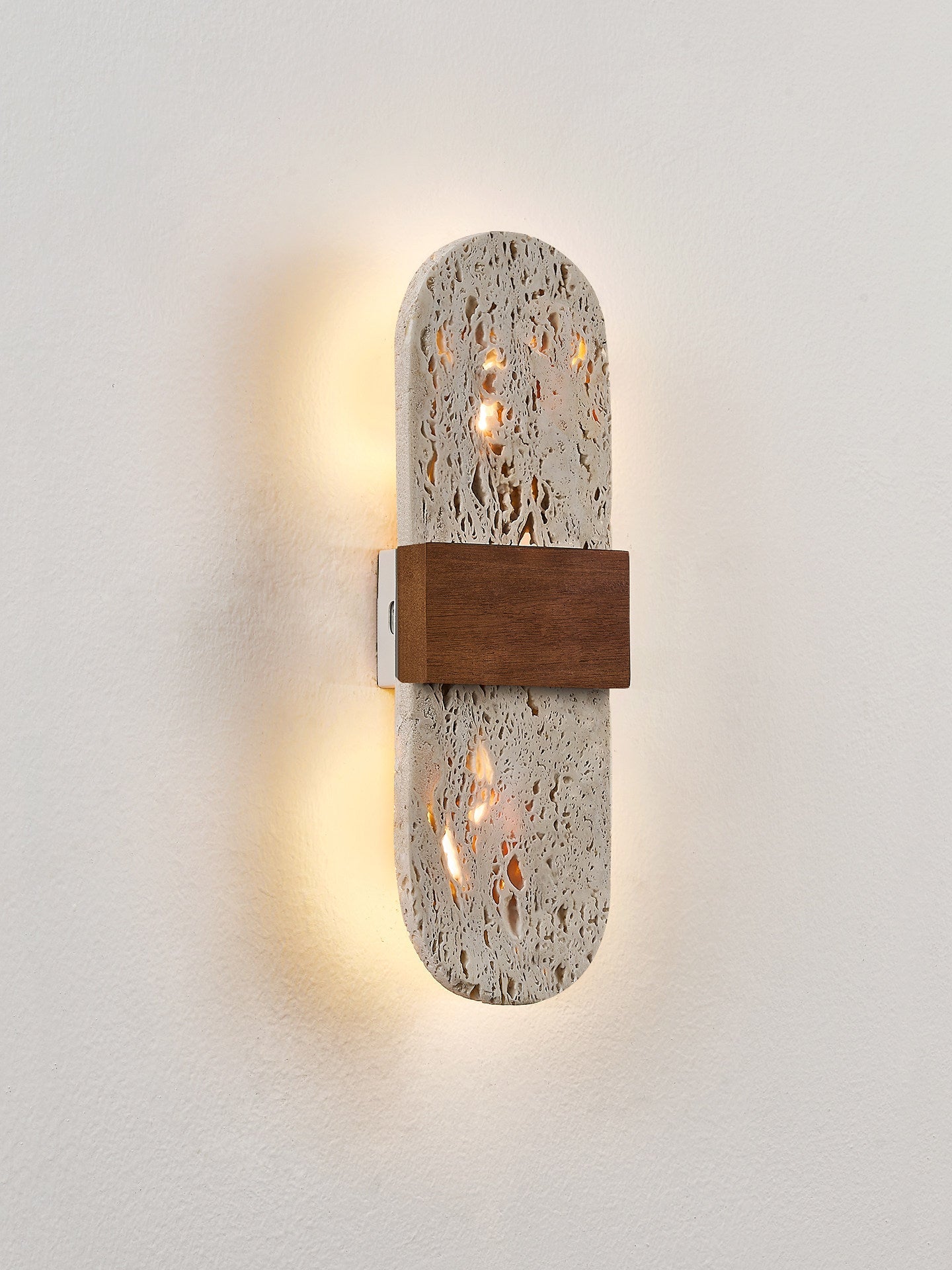 Solis Travertine Wall Light-Neutral Decor