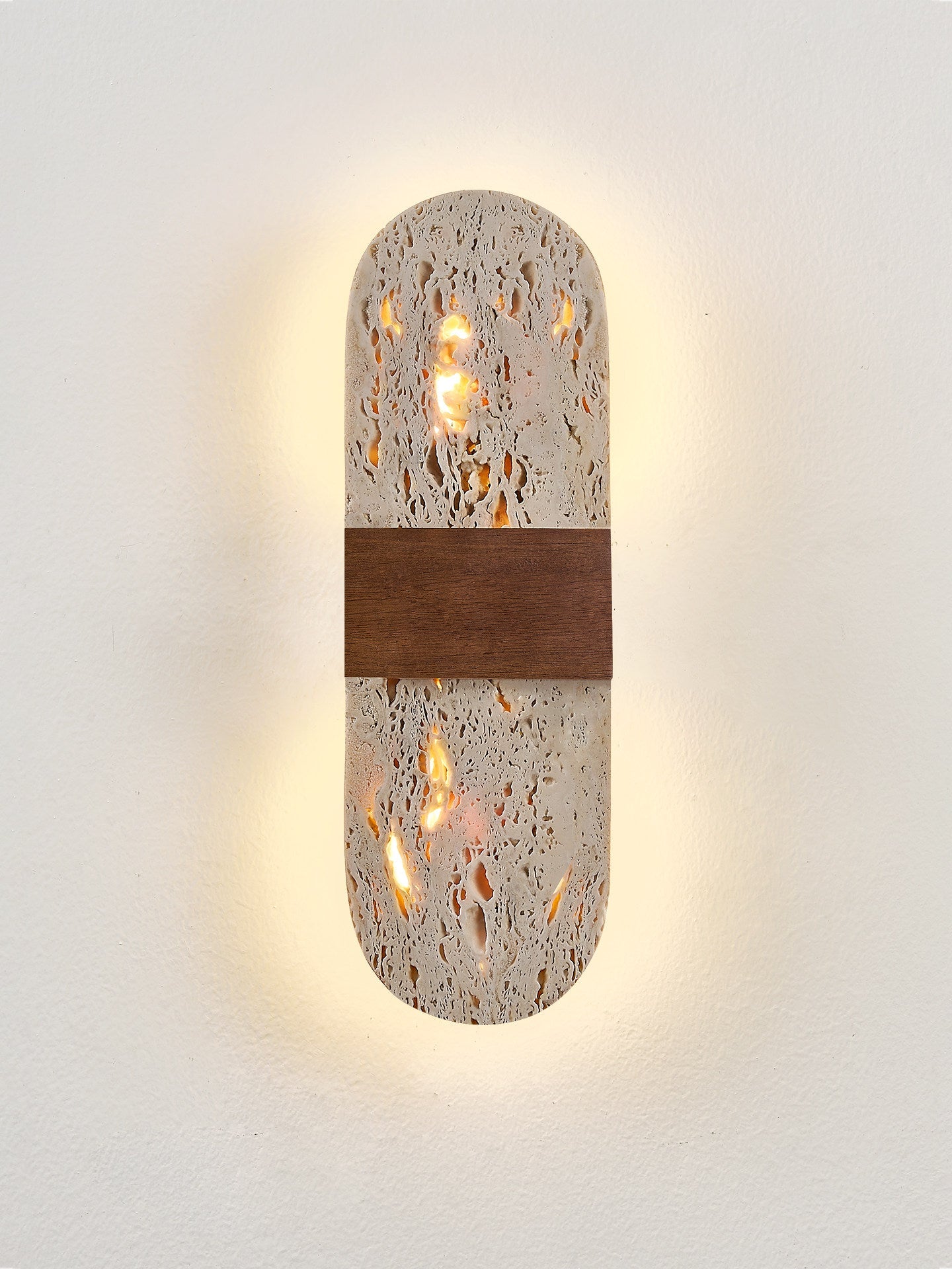 Solis Travertine Wall Light-Neutral Decor