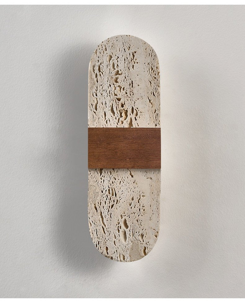 Solis Travertine Wall Light-Neutral Decor