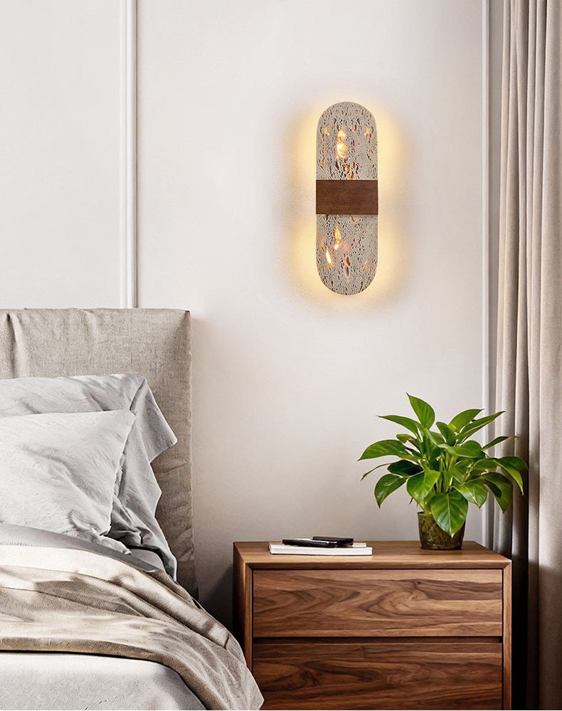 Solis Travertine Wall Light-Neutral Decor