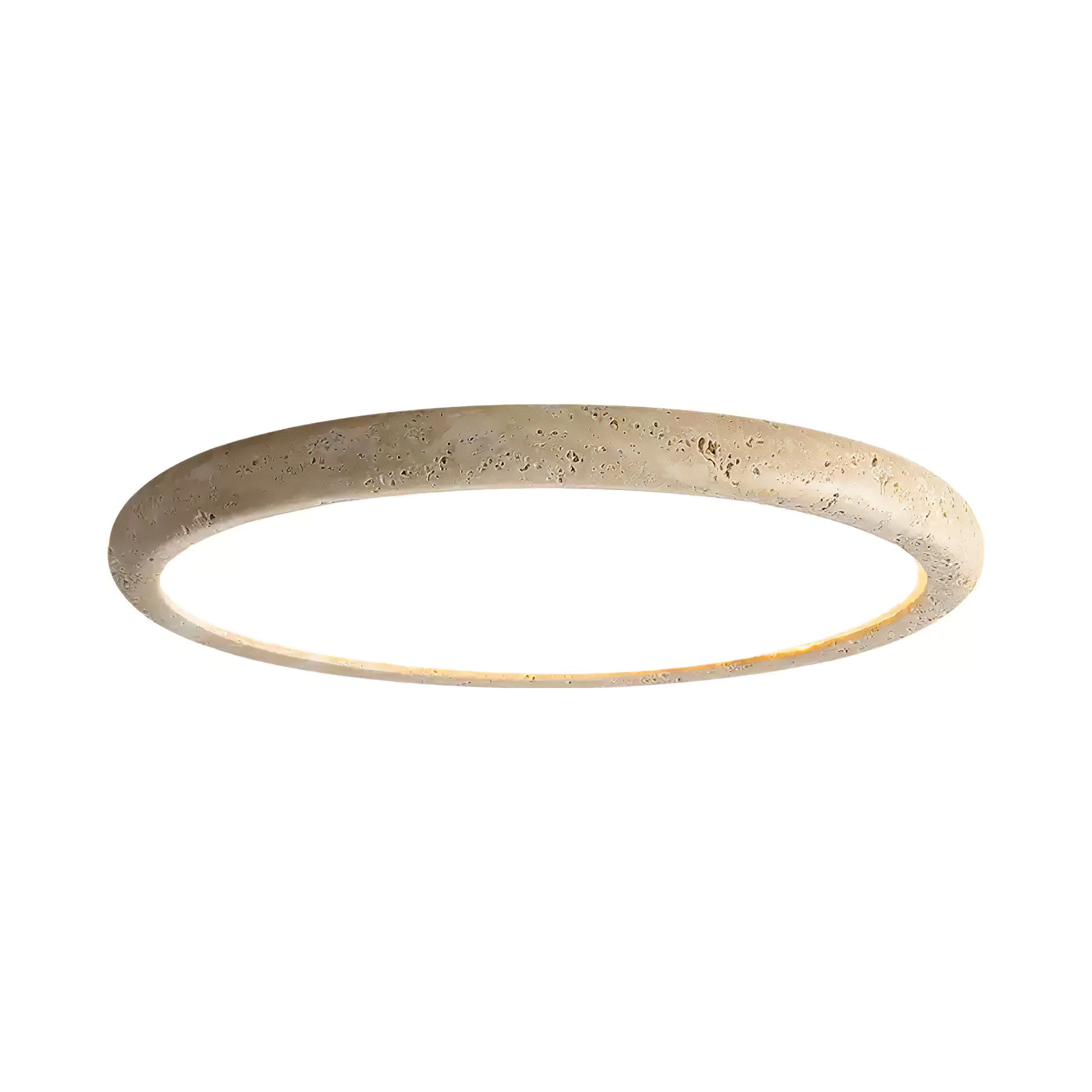 Dira Ring Frame Travertine Ceiling Light-Neutral Decor