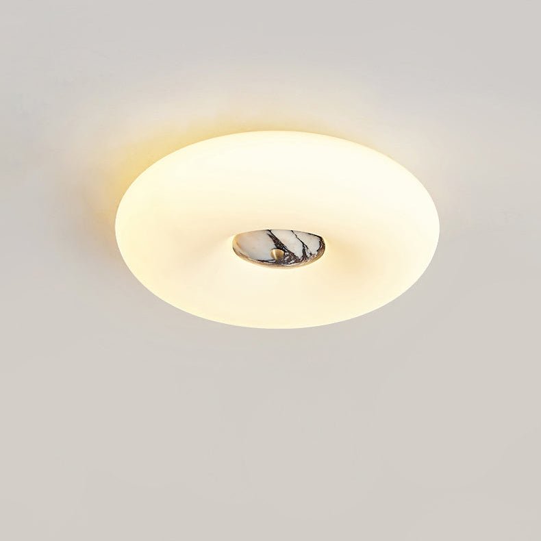 Flen Yellow Travertine Ring Ceiling Light-Neutral Decor
