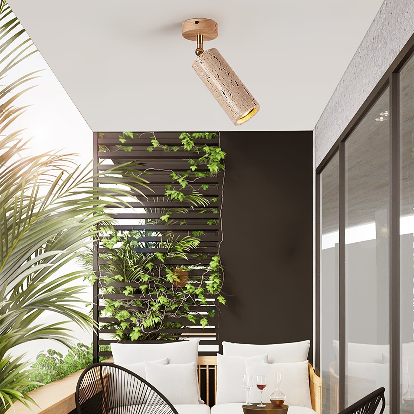 Mycaran Travertine Pendant Light-Neutral Decor