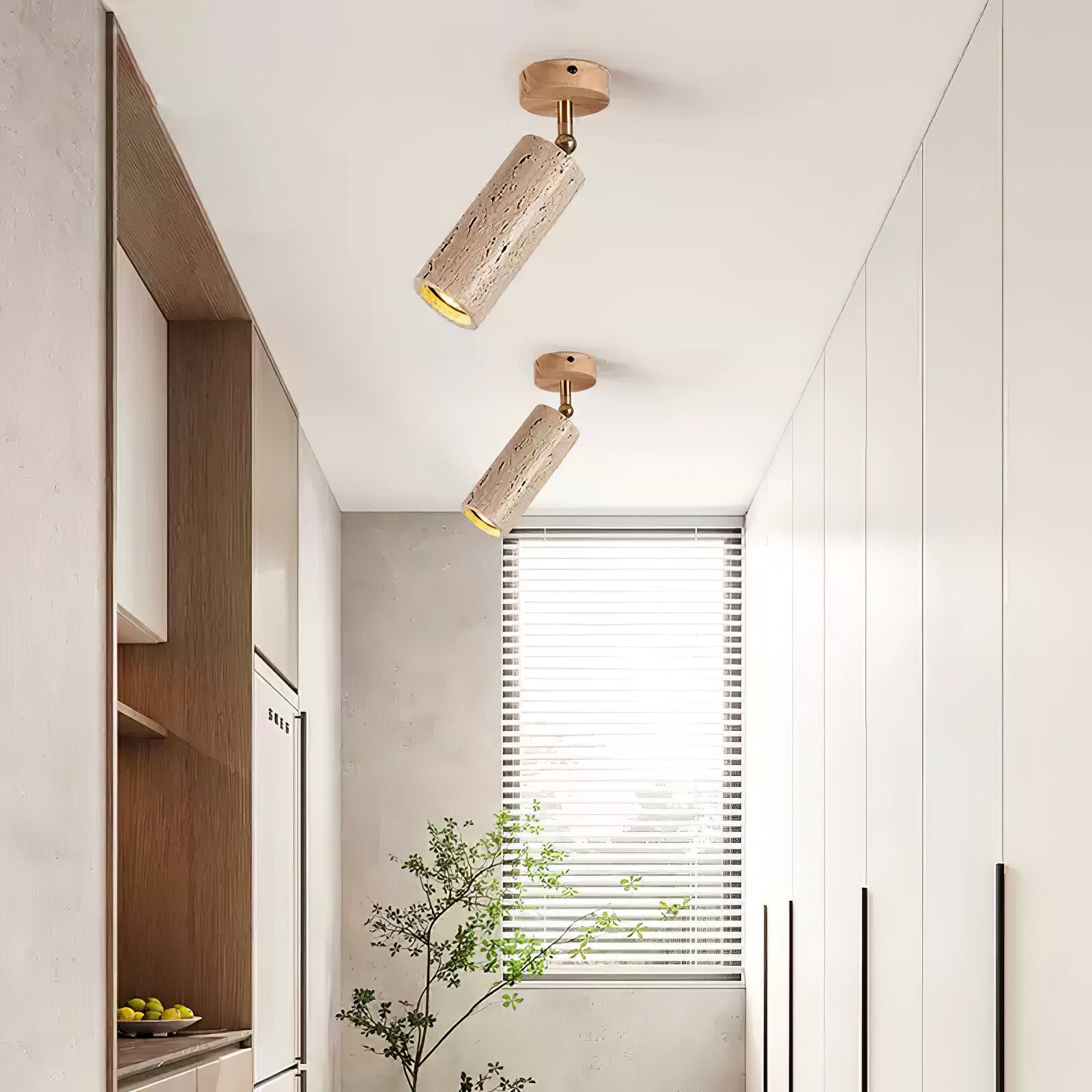 Mycaran Travertine Pendant Light-Neutral Decor