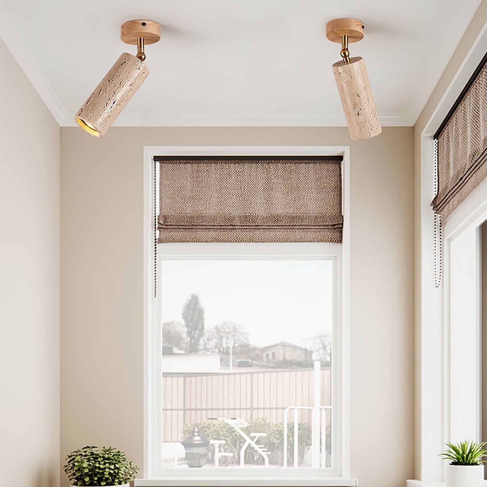Mycaran Travertine Pendant Light-Neutral Decor