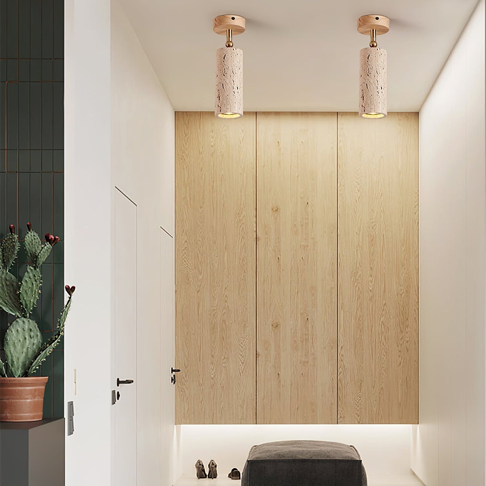 Mycaran Travertine Pendant Light-Neutral Decor