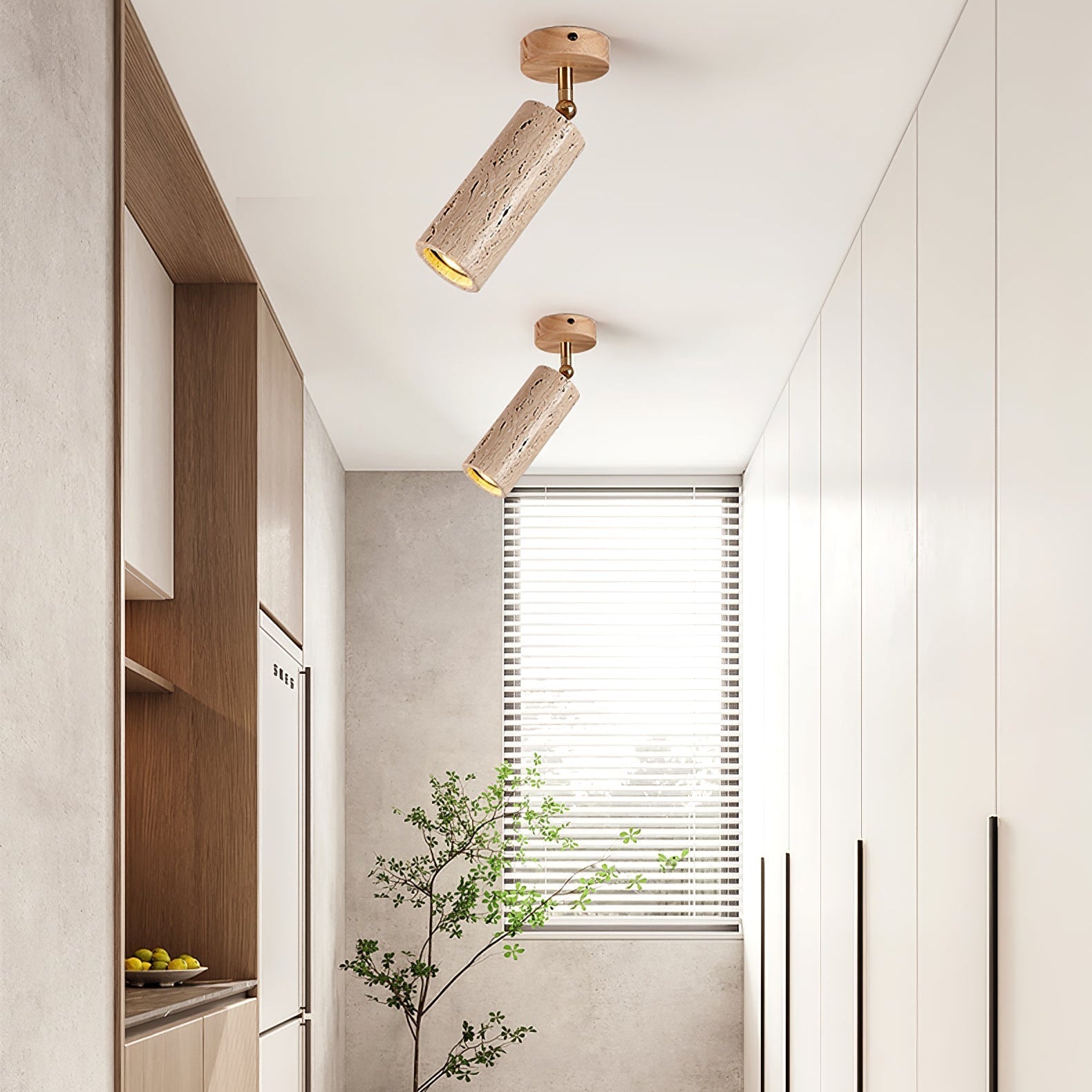 Mycaran Travertine Pendant Light-Neutral Decor