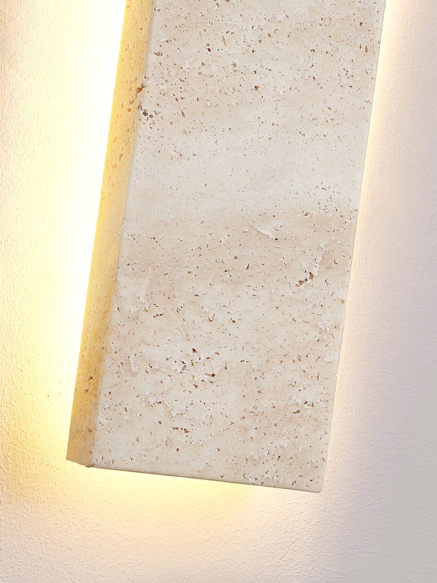 Ralem Slim Rectangle Travertine Wall Light-Neutral Decor