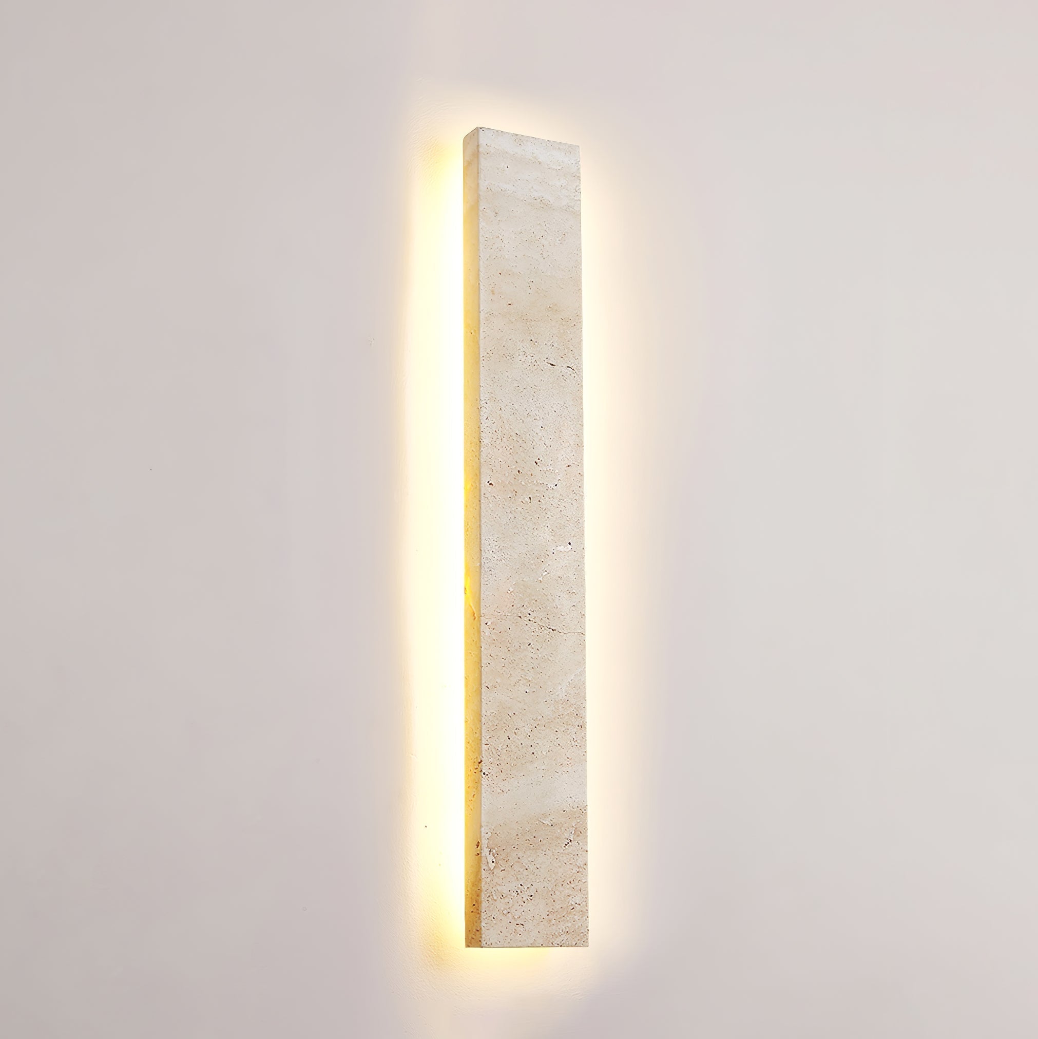 Ralem Slim Rectangle Travertine Wall Light-Neutral Decor