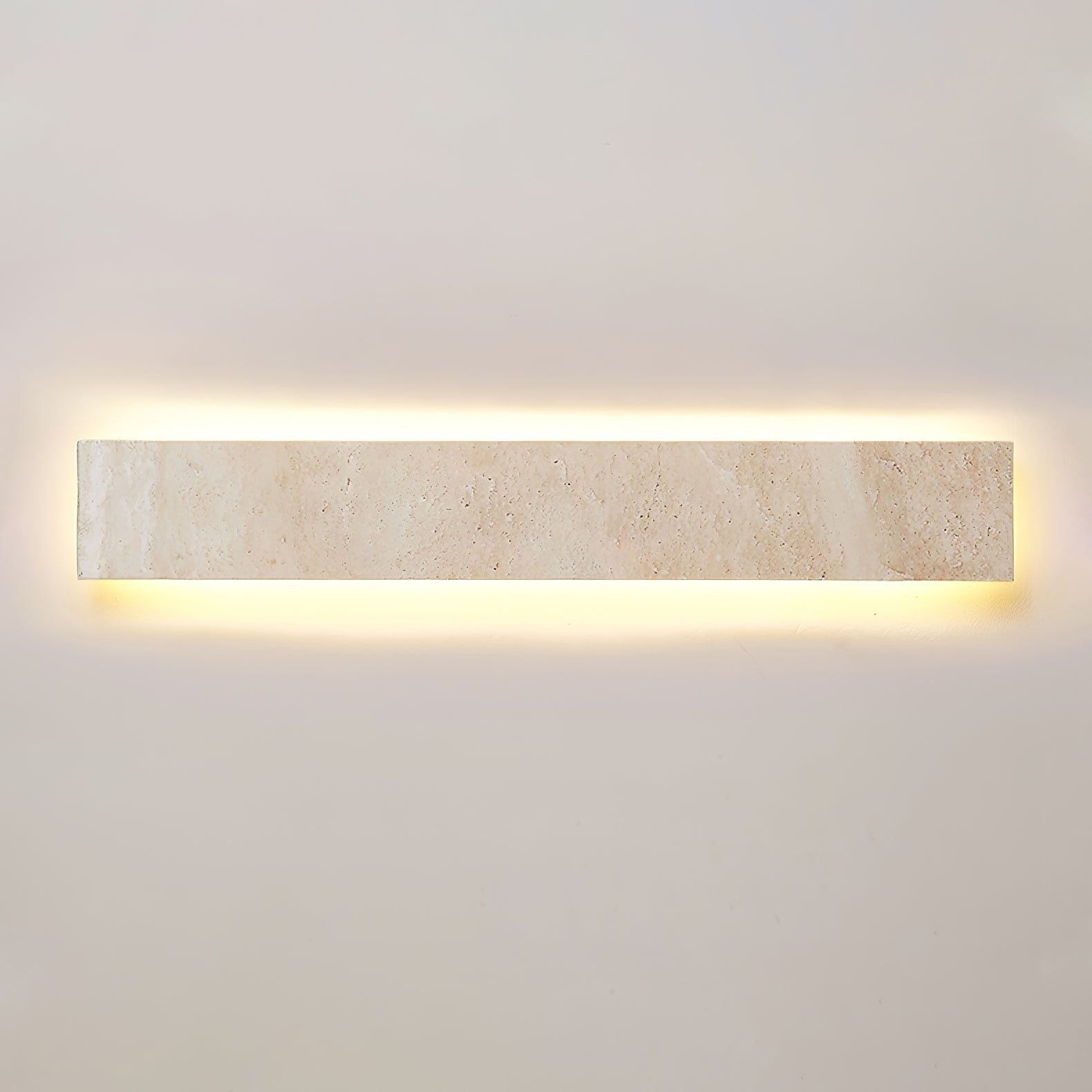 Ralem Slim Rectangle Travertine Wall Light-Neutral Decor