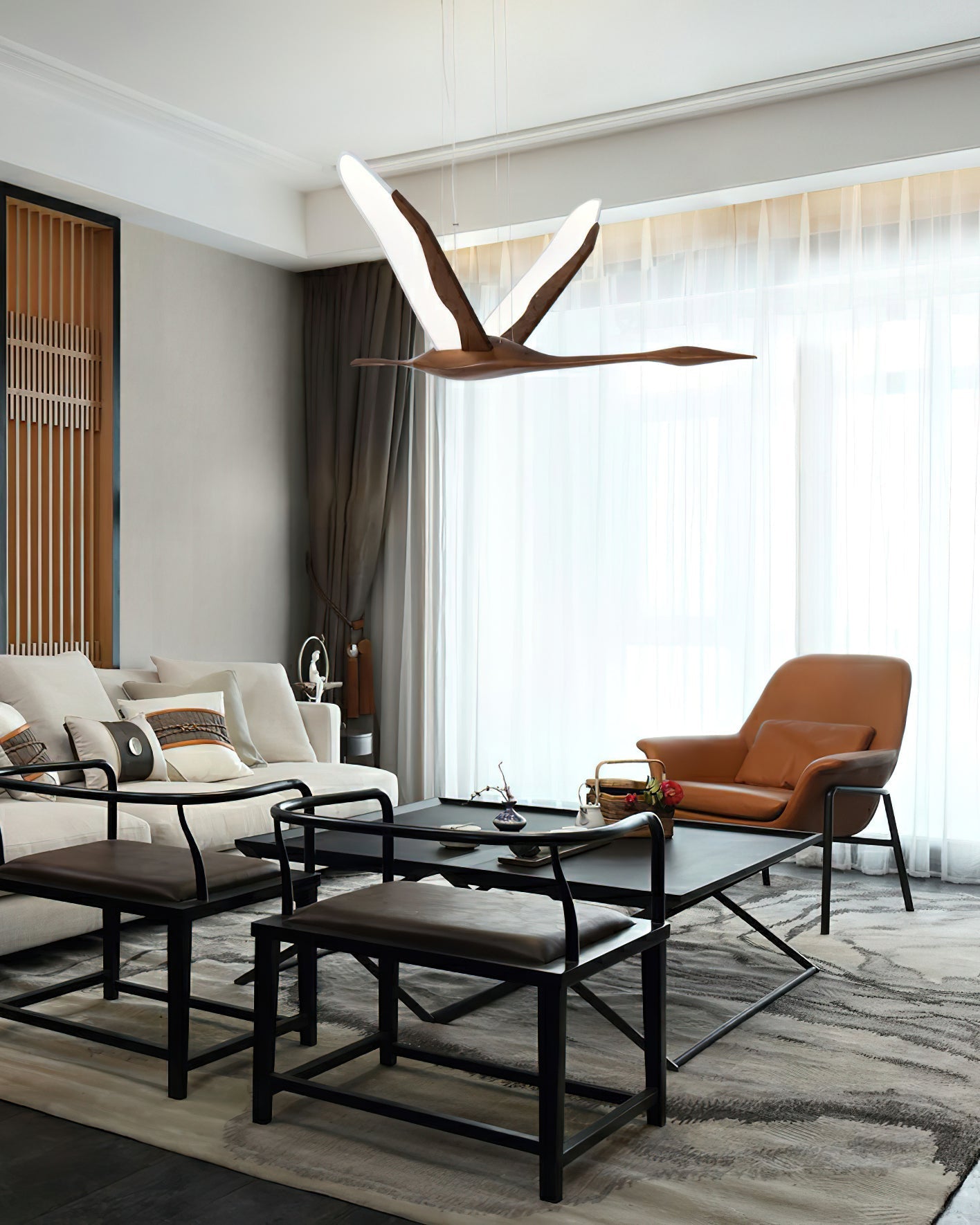 Firnal Modern Wood Pendant Lamp-Neutral Decor