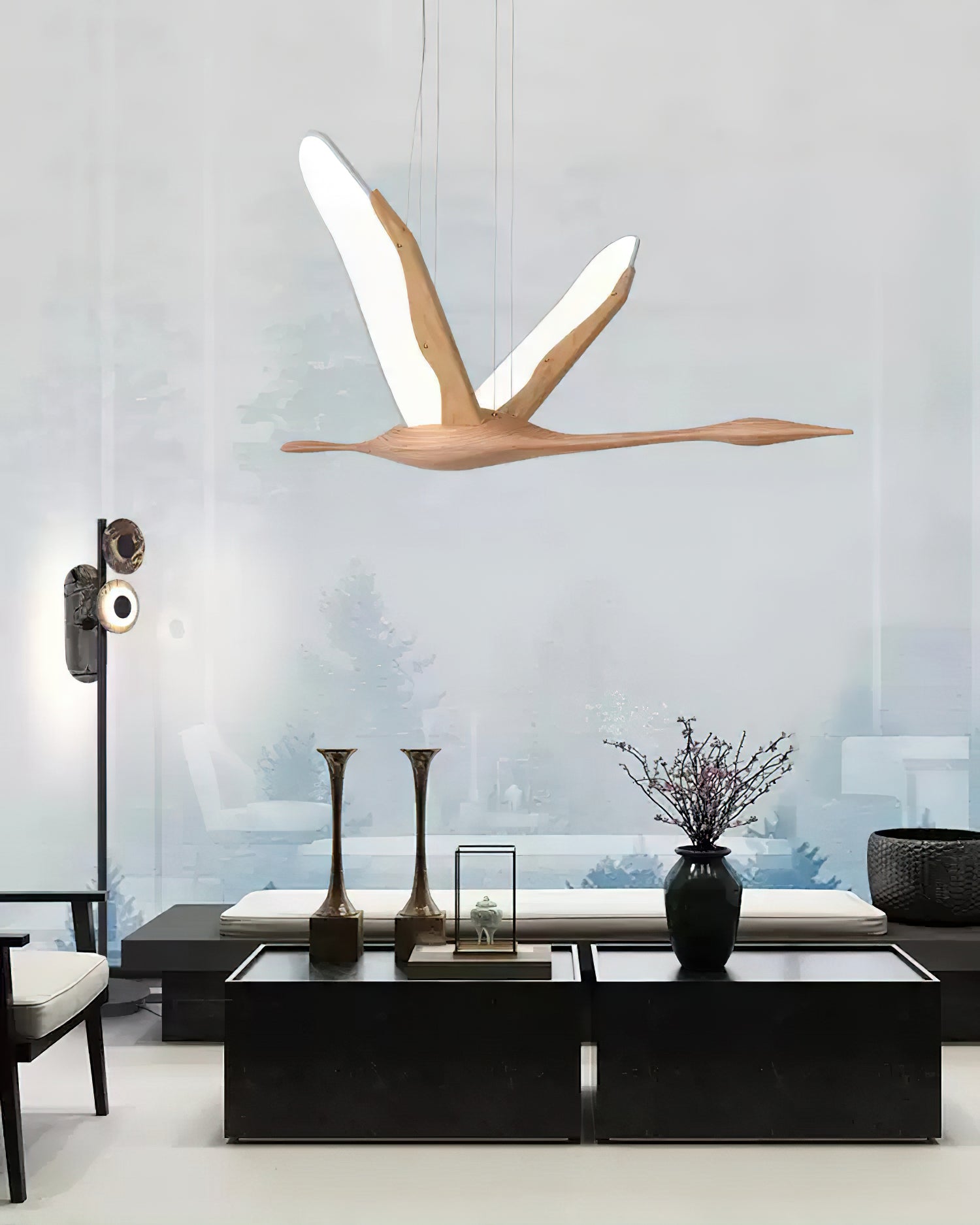 Firnal Modern Wood Pendant Lamp-Neutral Decor