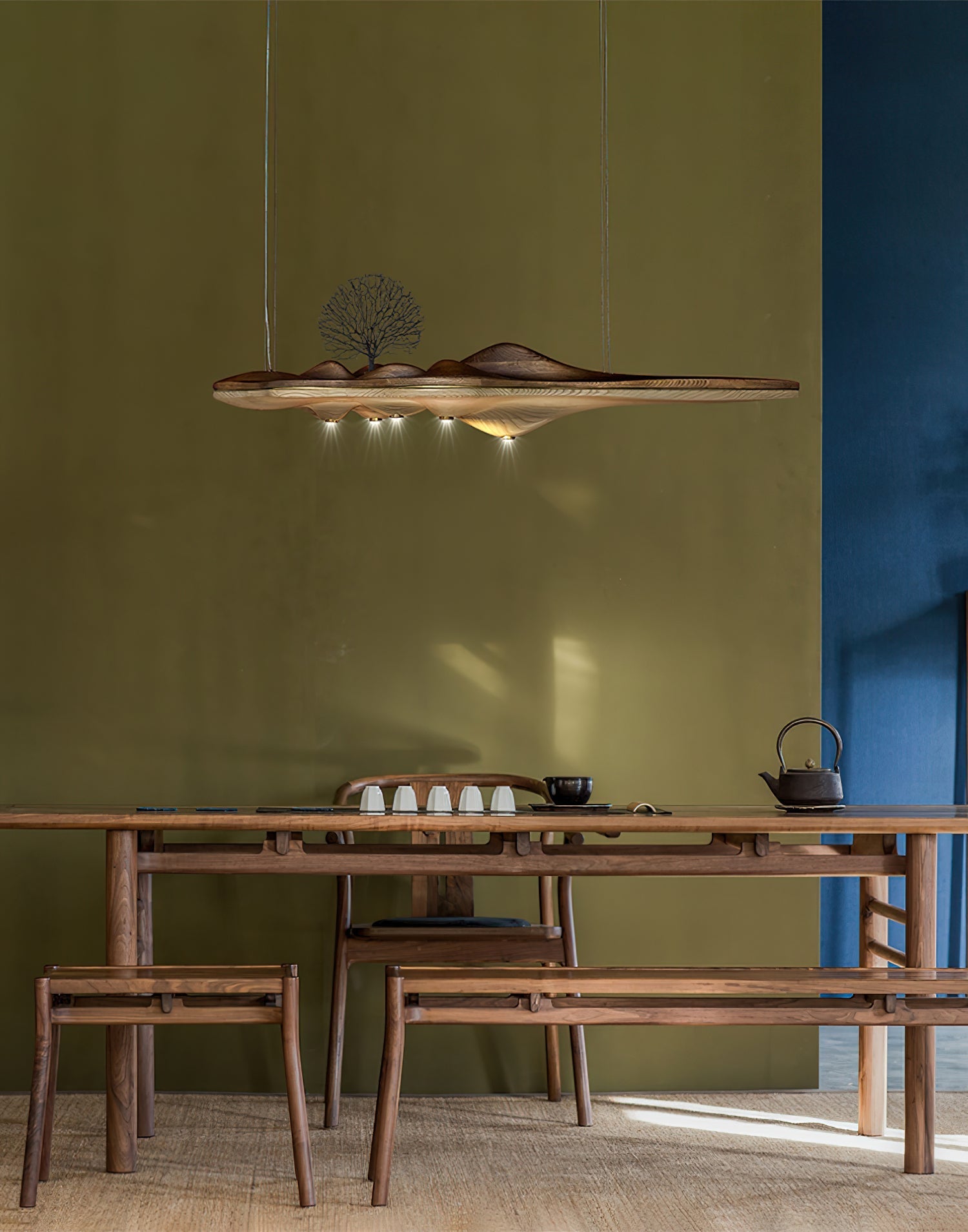 Tolven Premium Elegance Wood Pendant Lamp-Neutral Decor