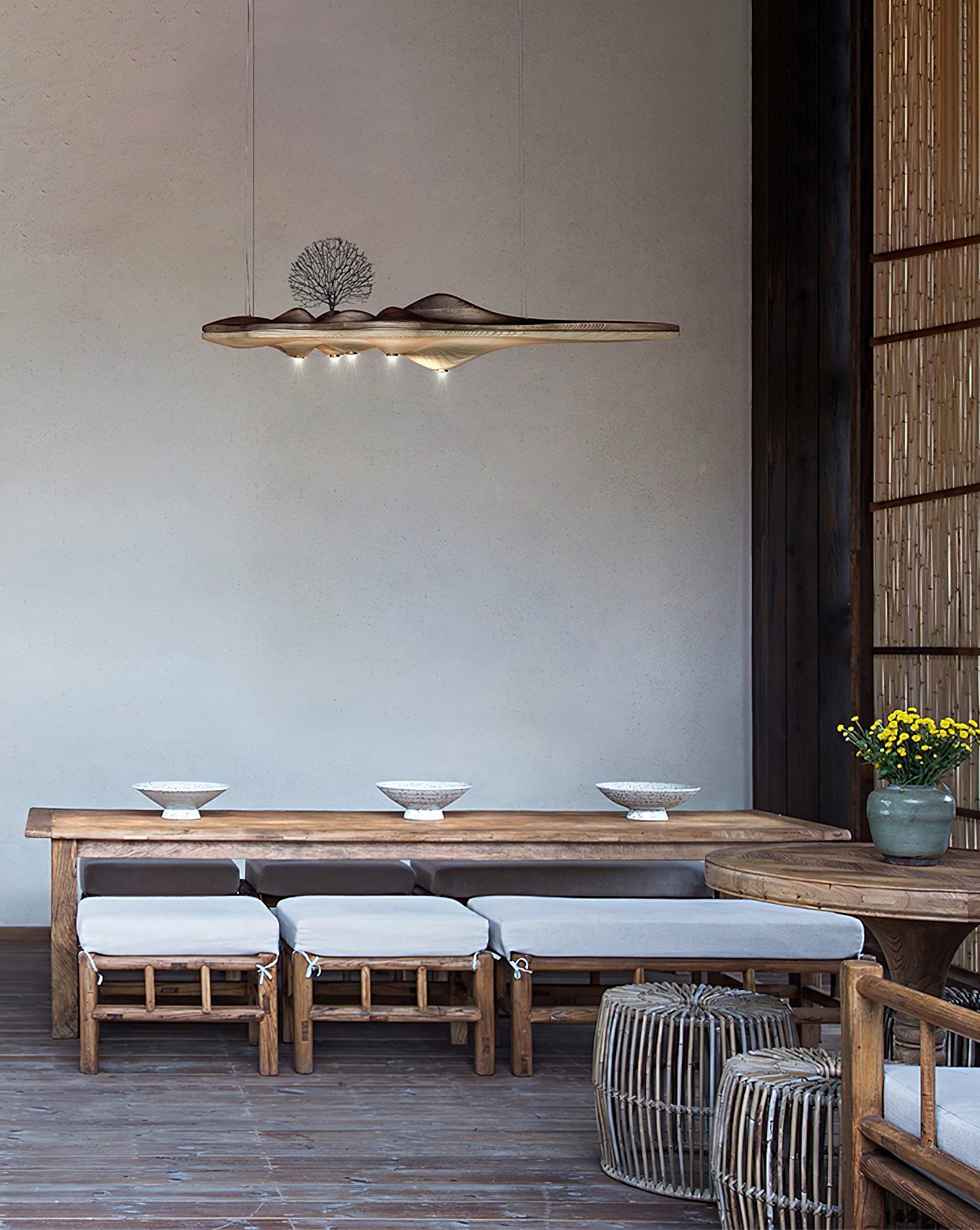 Tolven Premium Elegance Wood Pendant Lamp-Neutral Decor