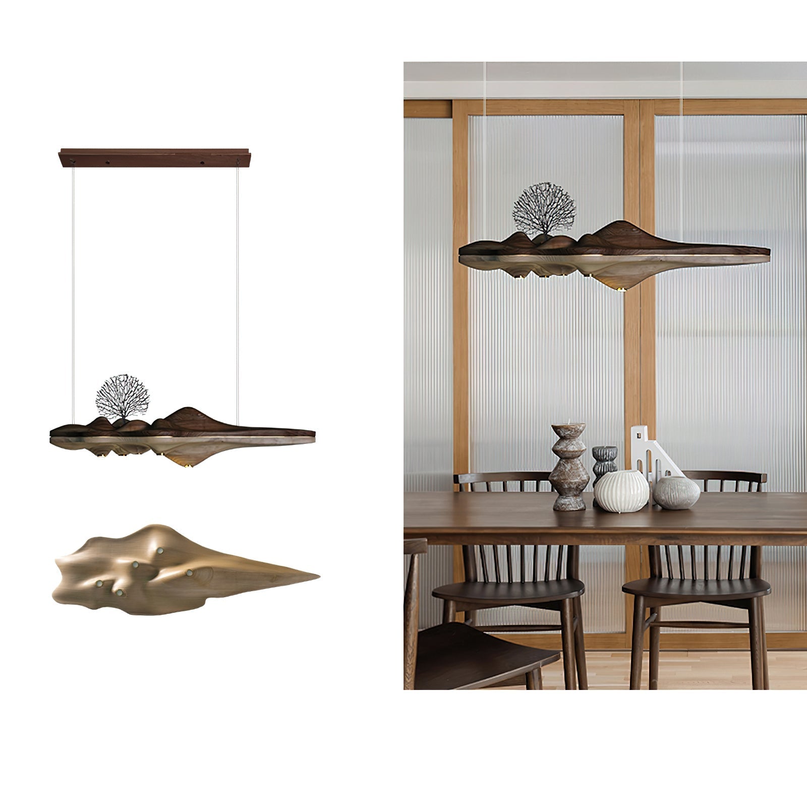 Tolven Premium Elegance Wood Pendant Lamp-Neutral Decor