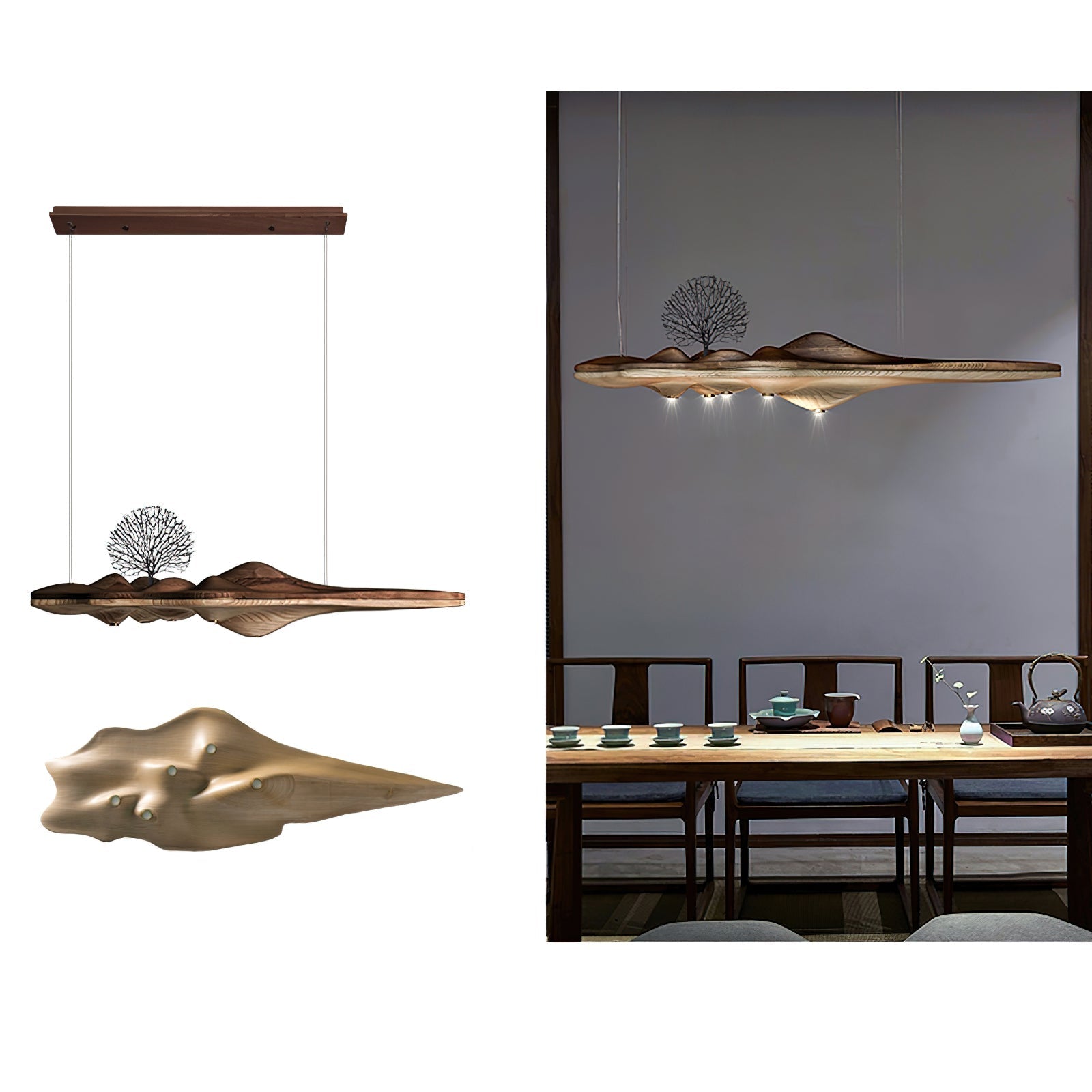 Tolven Premium Elegance Wood Pendant Lamp-Neutral Decor