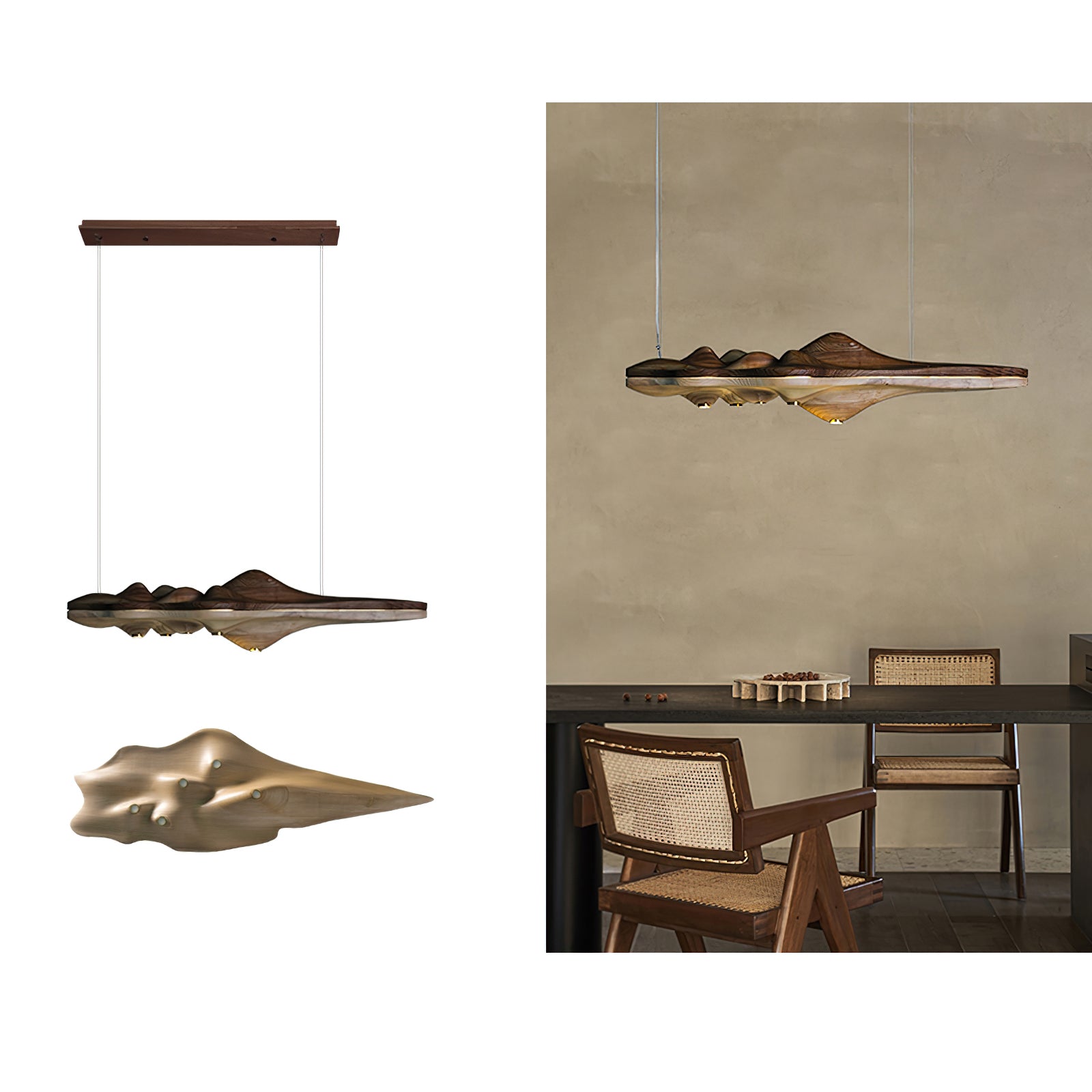 Tolven Premium Elegance Wood Pendant Lamp-Neutral Decor