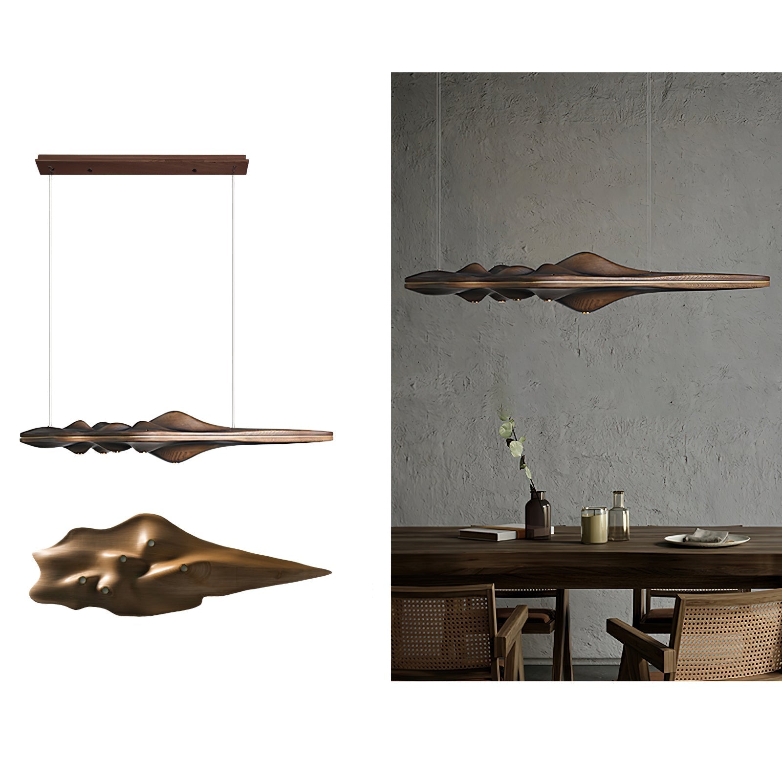 Tolven Premium Elegance Wood Pendant Lamp-Neutral Decor