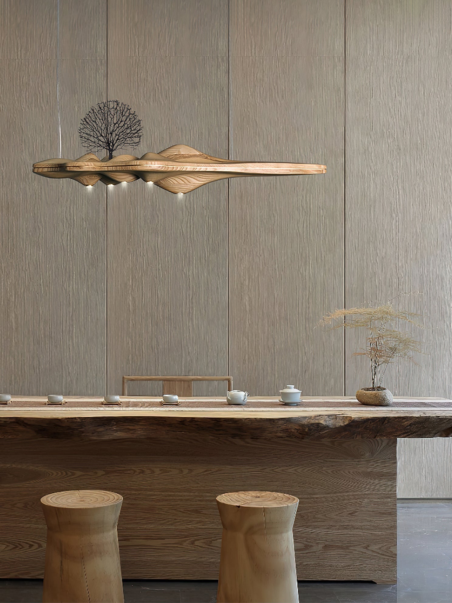 Tolven Premium Elegance Wood Pendant Lamp-Neutral Decor
