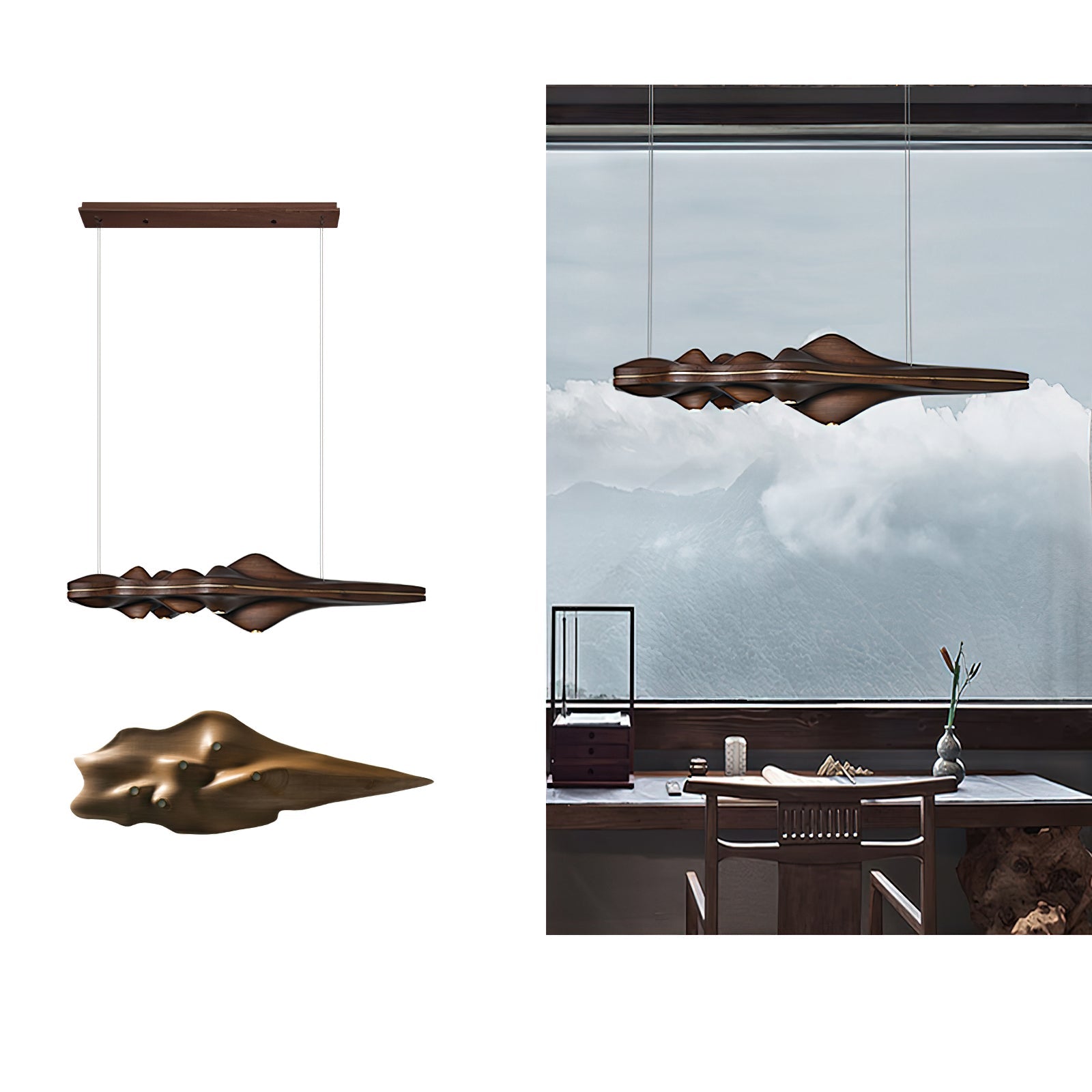 Tolven Premium Elegance Wood Pendant Lamp-Neutral Decor