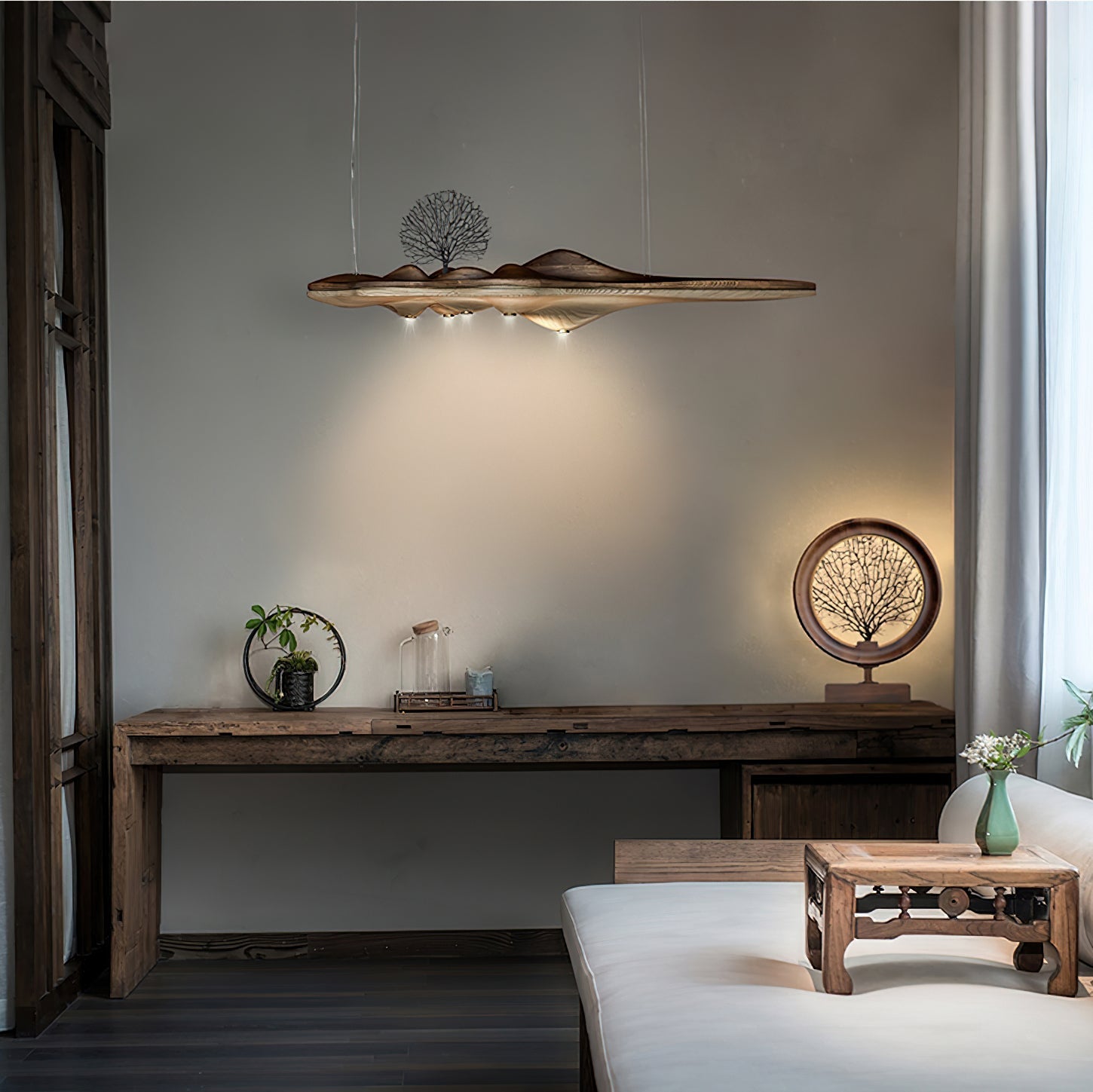 Tolven Premium Elegance Wood Pendant Lamp-Neutral Decor