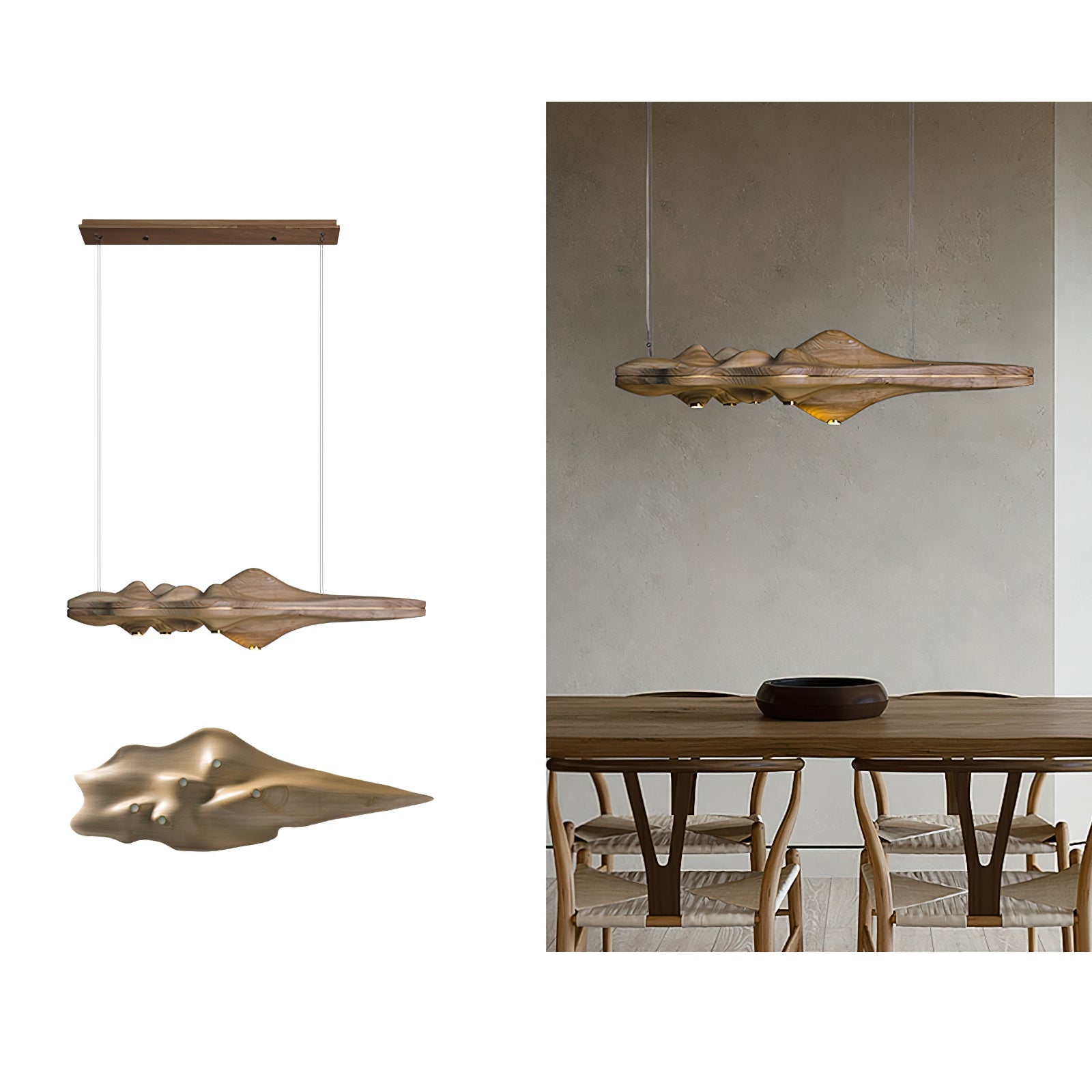 Tolven Premium Elegance Wood Pendant Lamp-Neutral Decor