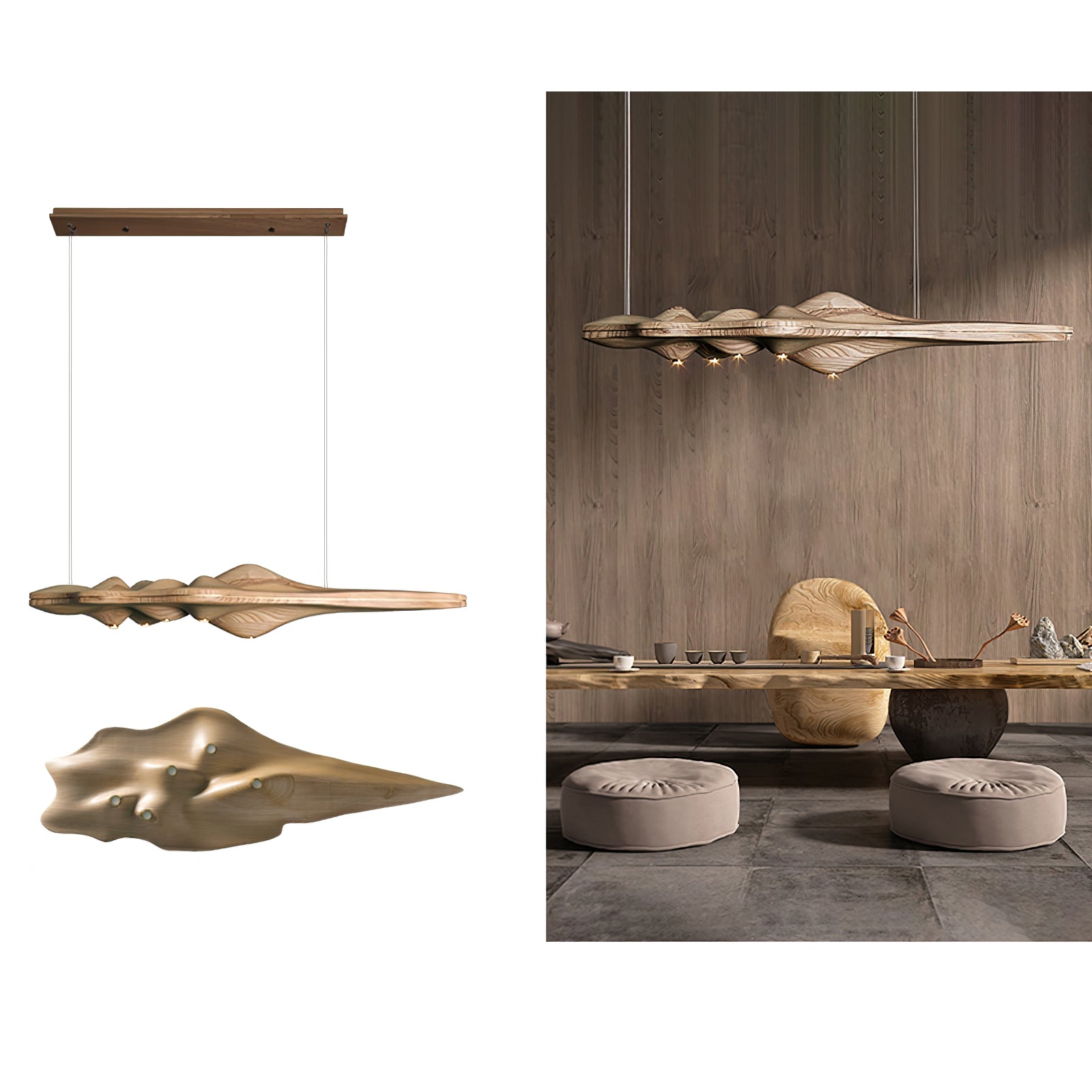 Tolven Premium Elegance Wood Pendant Lamp-Neutral Decor
