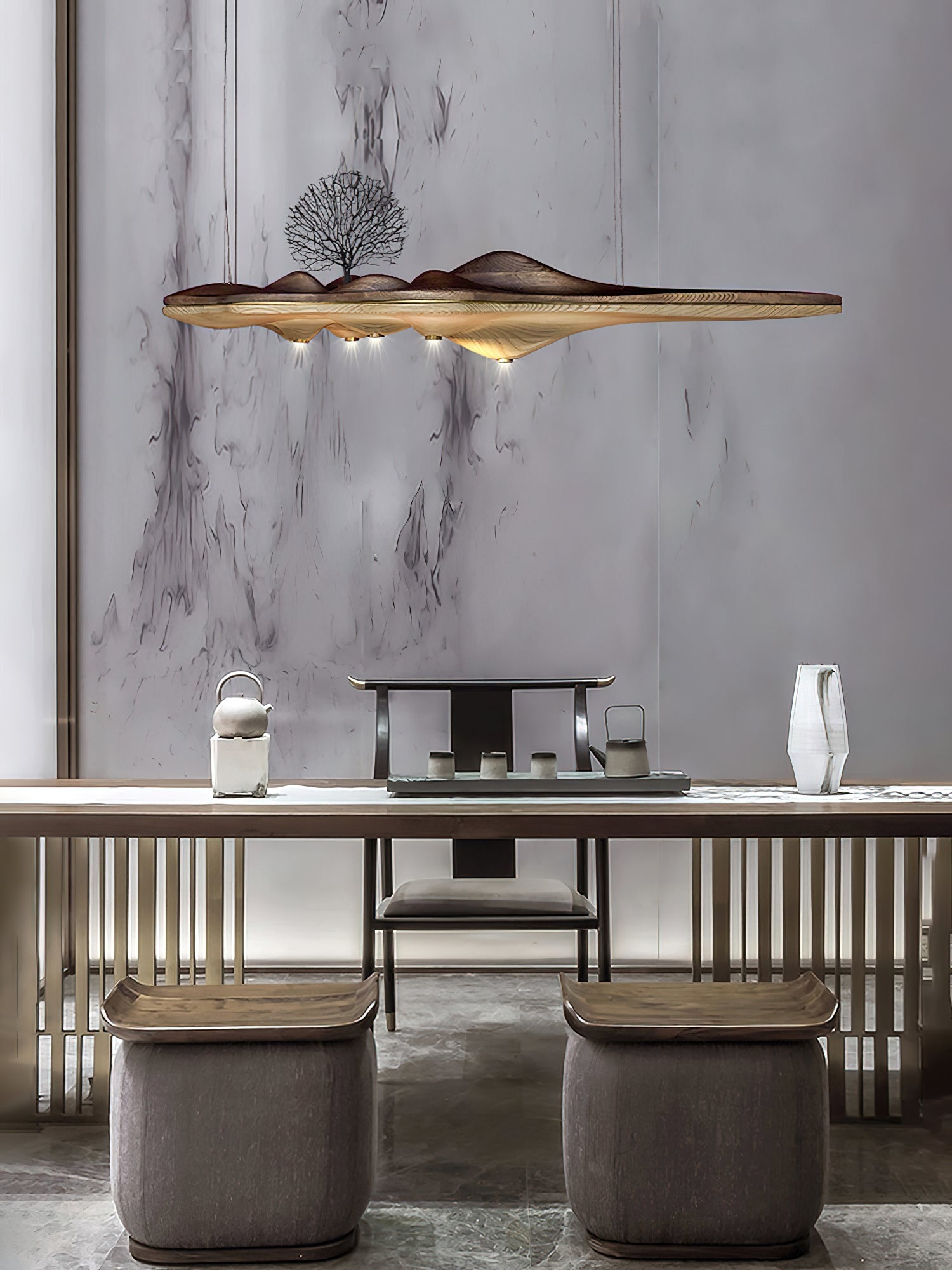 Tolven Premium Elegance Wood Pendant Lamp-Neutral Decor