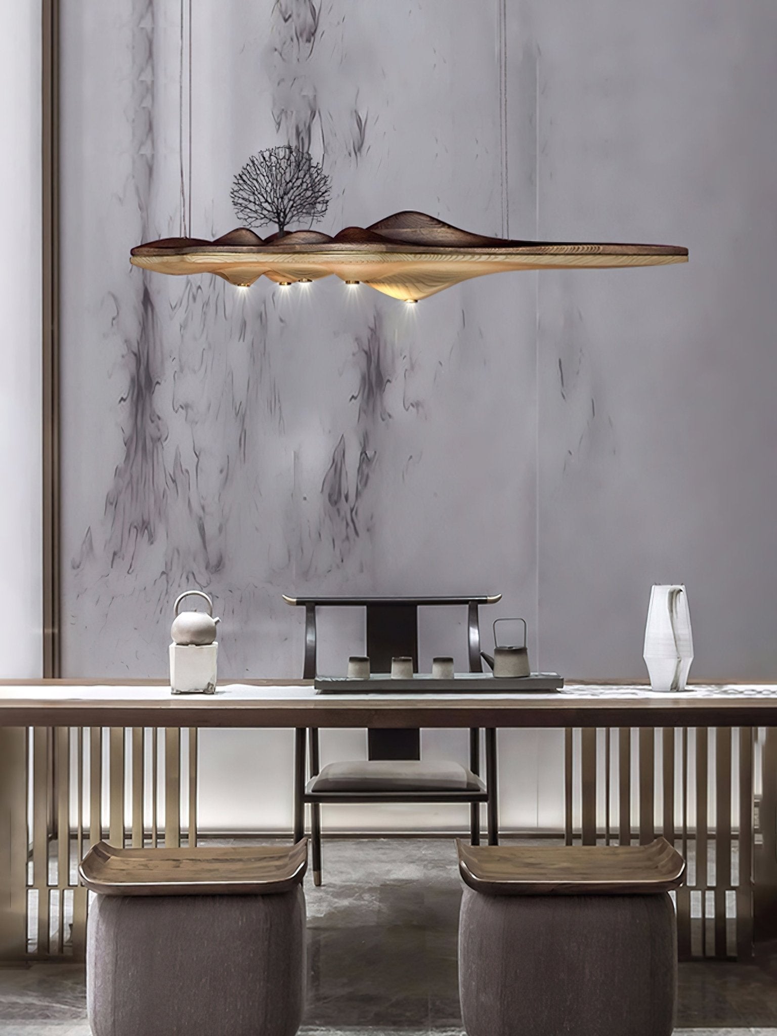 Tolven Premium Elegance Wood Pendant Lamp-Neutral Decor