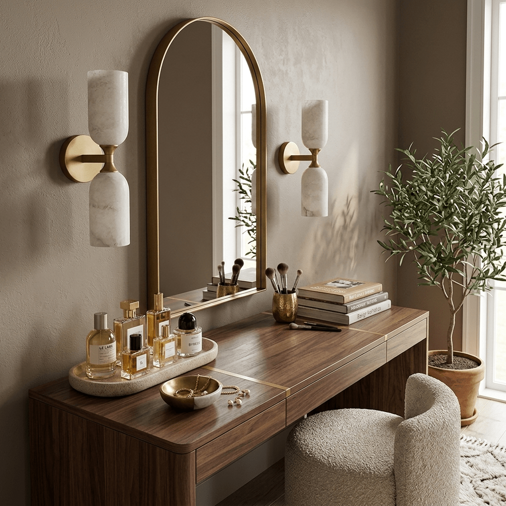 Solmira Twin Alabaster Wall Sconce-Neutral Decor