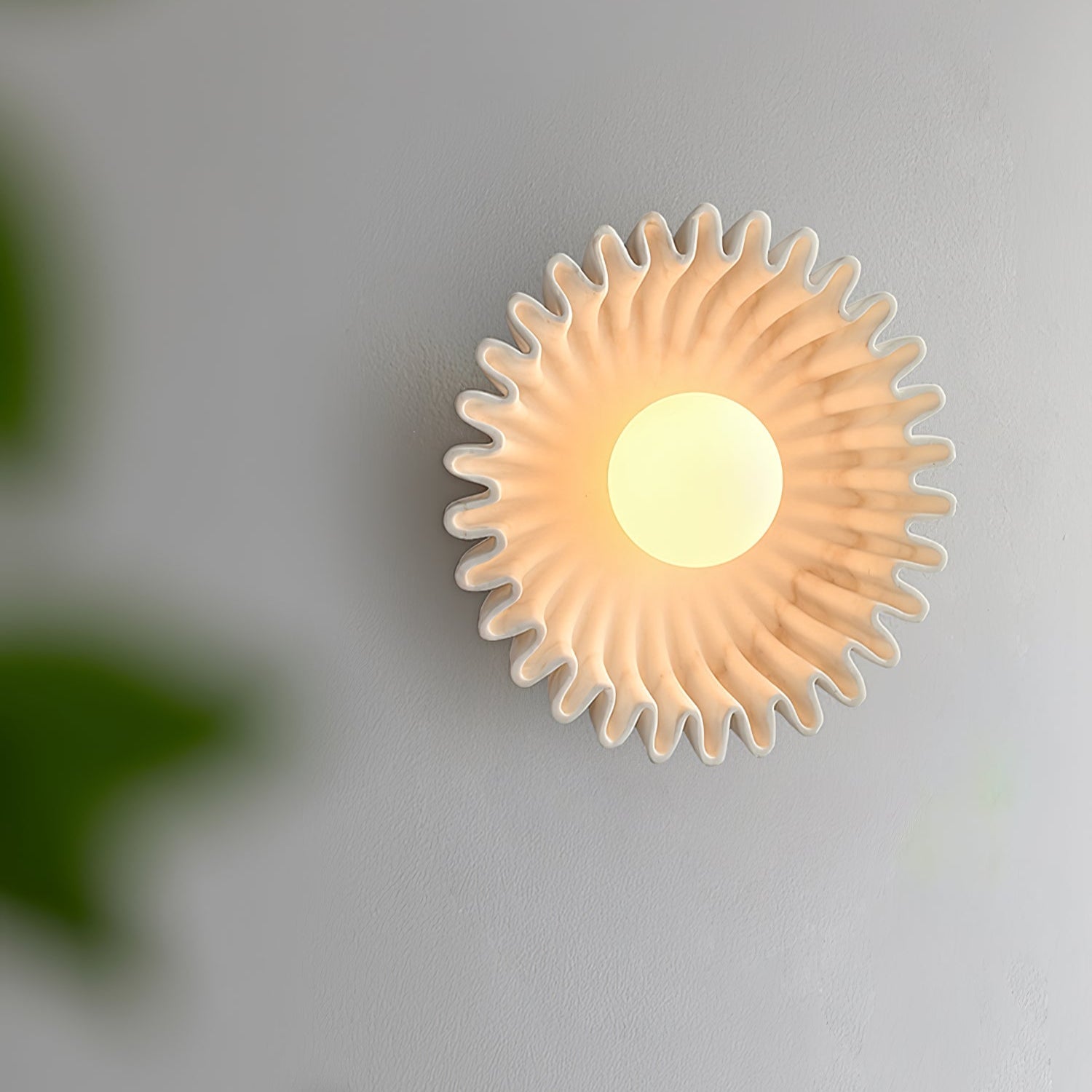 Sunray Rustic Glass Wall Lamp-Neutral Decor