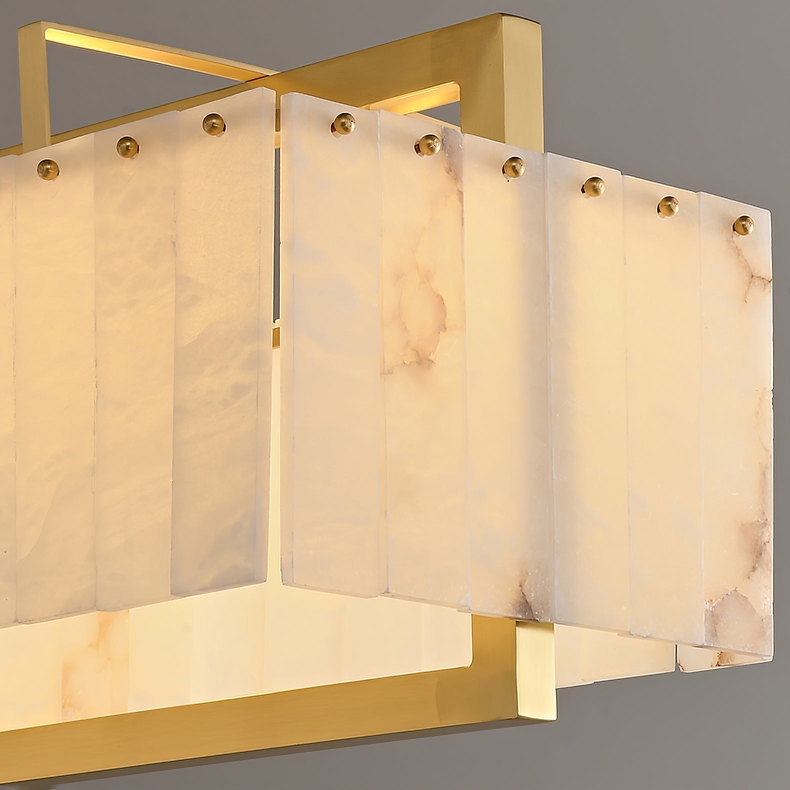 Aether Rectangular Alabaster Pendant Light-Neutral Decor