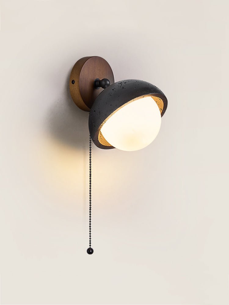 Nova Globe Black Travertine Pivot Sconce-Neutral Decor