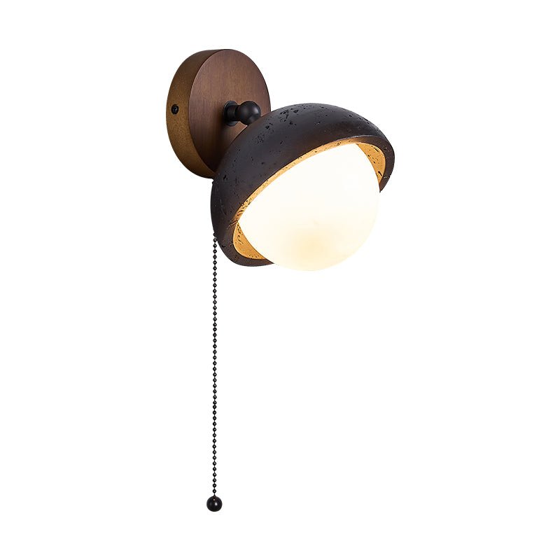 Nova Globe Black Travertine Pivot Sconce-Neutral Decor