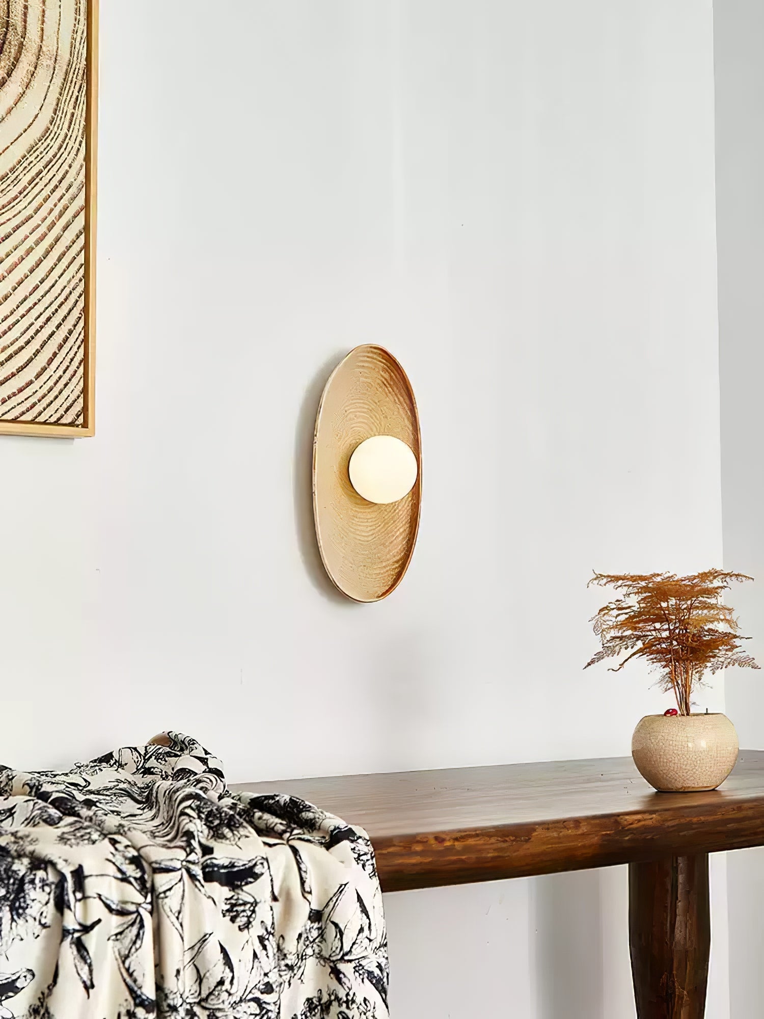 Solace Rustic Marble Wall Lamp-Neutral Decor