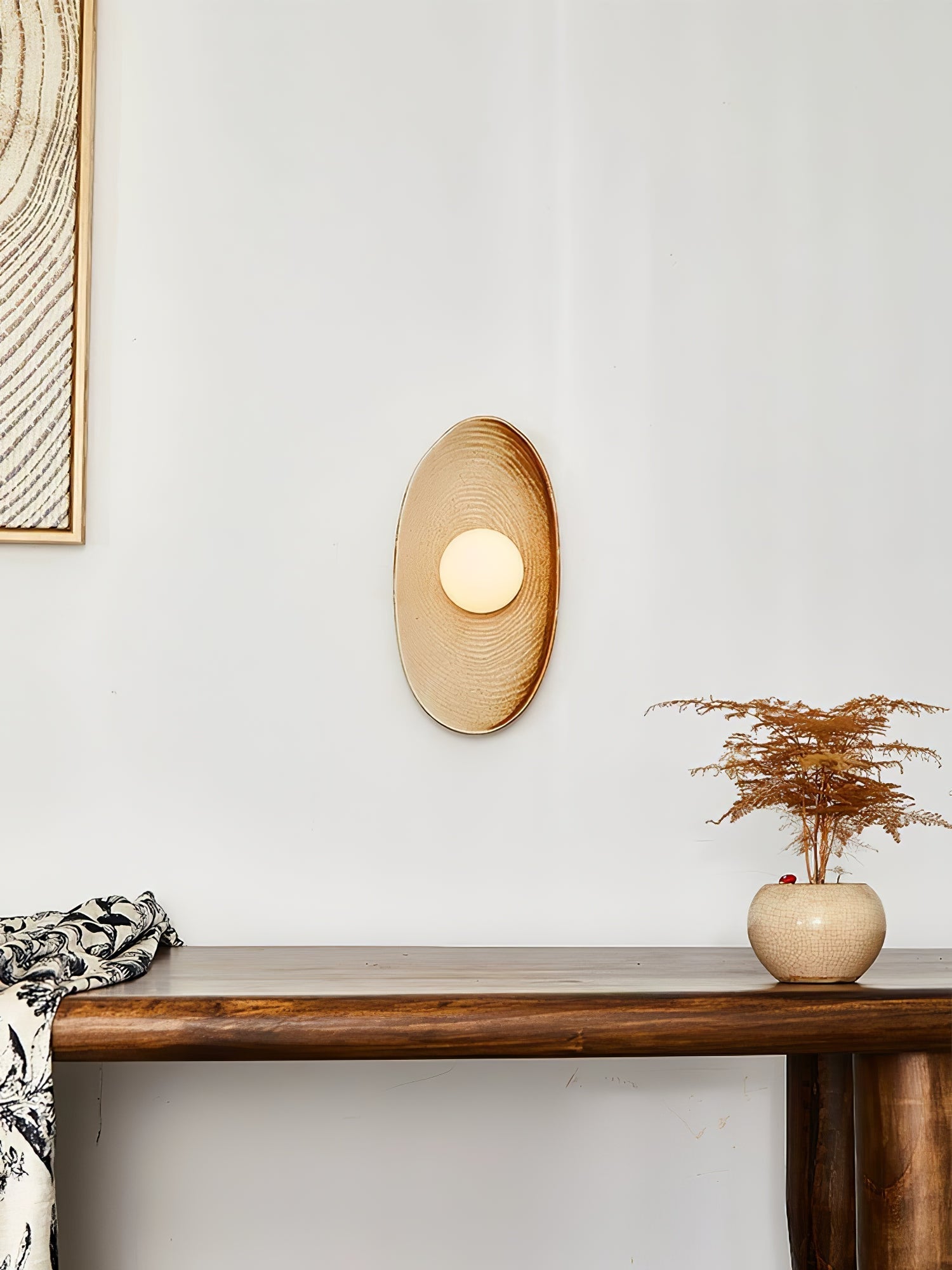 Solace Rustic Marble Wall Lamp-Neutral Decor
