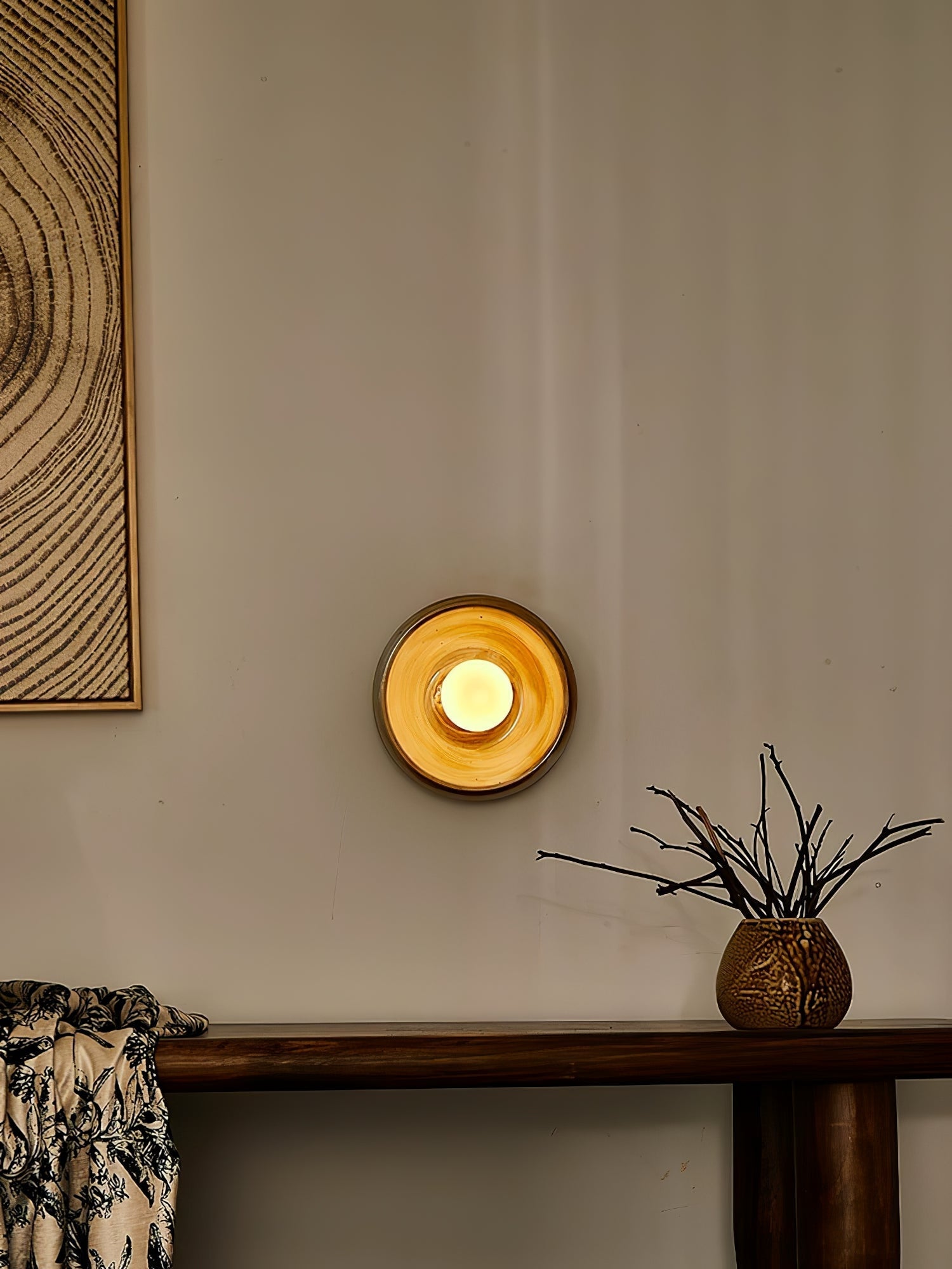 Solace Rustic Marble Wall Lamp-Neutral Decor