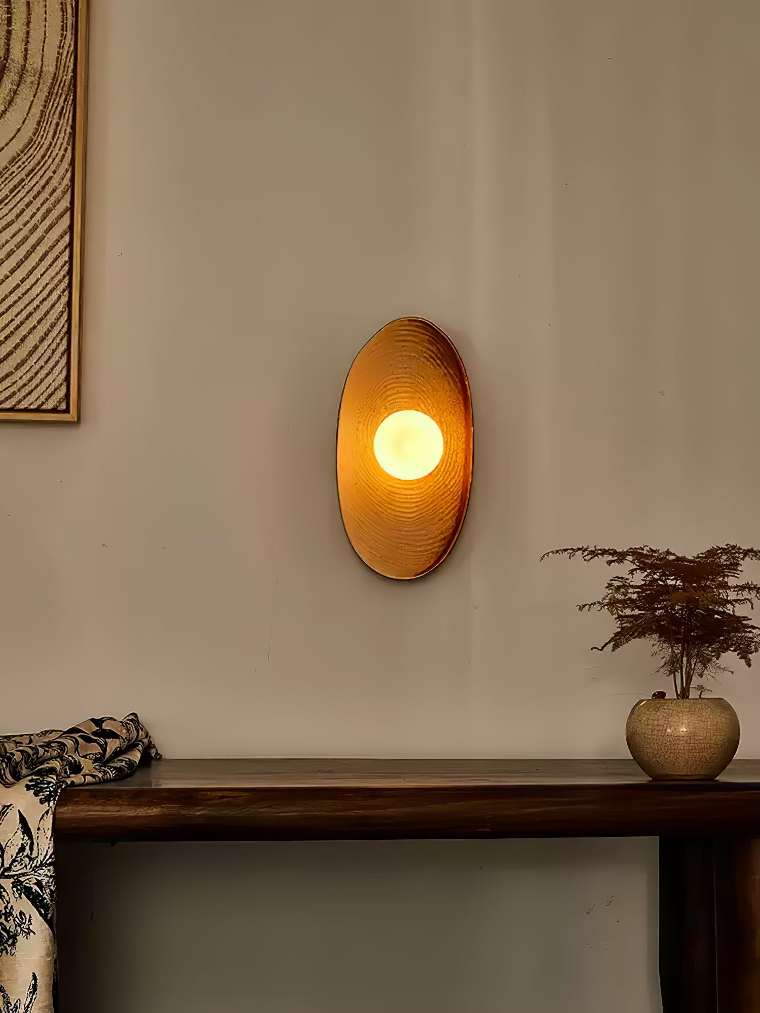 Solace Rustic Marble Wall Lamp-Neutral Decor